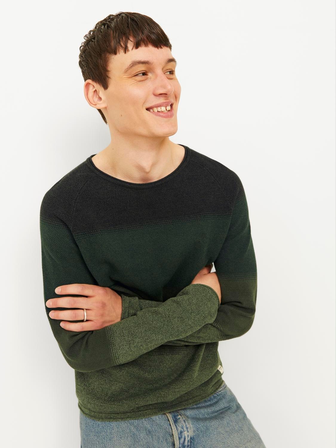 Jack & Jones Rundhalspullover "JJEHILL KNIT CREW NECK NOOS", mit Strukturst günstig online kaufen