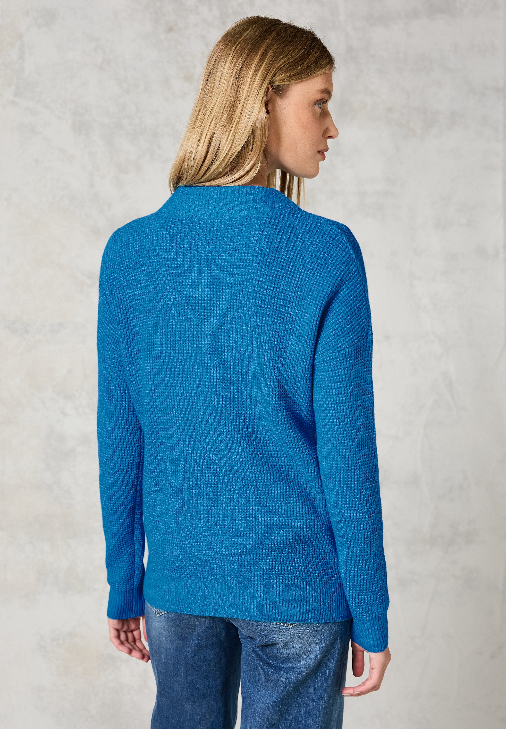 Cecil Strickpullover, mit Materialmix