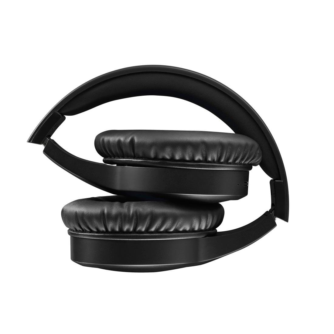 Hama Bluetooth-Kopfhörer »Bluetooth®Kopfhörer kabellos, schwarz, Over-Ear, integriertes Mikrofon«, A2DP Bluetooth-AVRCP Bluetooth-HFP, Active Noise Cancelling (ANC)-Geräuschisolierung, Aktive Geräuschreduzierung, Siri und Google Assistant, faltbar