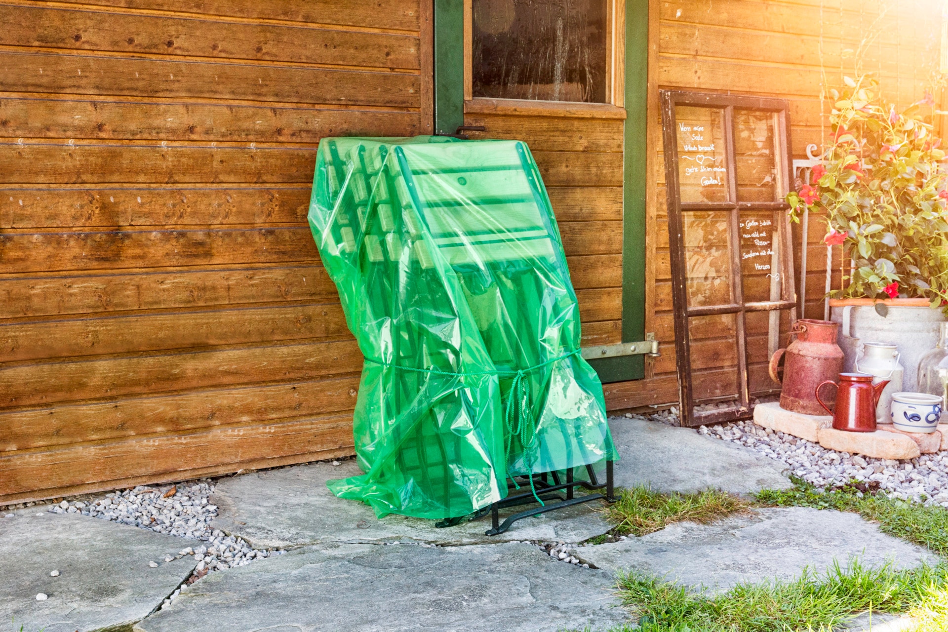 Windhager Gitterfolie »Allzweck-Folie, UV-stabilisiert, Schutzplane, Outdoor« als Schutz vor Regen und Verwitterungsschäden, 4x3 m 80 µm, grün