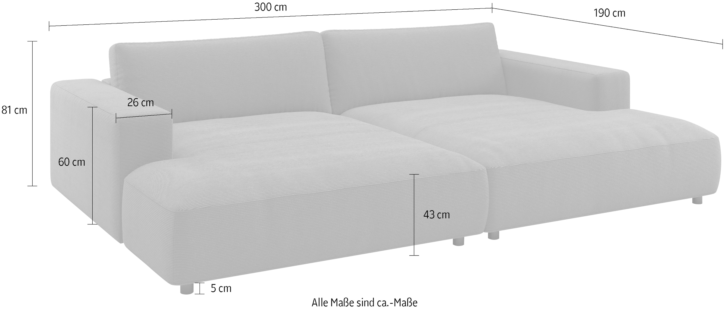 Musterring Loungesofa »MR LUCIA, die ultimative Lounge-Oase, Breite 300cm, bequem, Mega Sofa« Mega-Fläche, erstklassige Kammerkissen & Luxus-Komfort