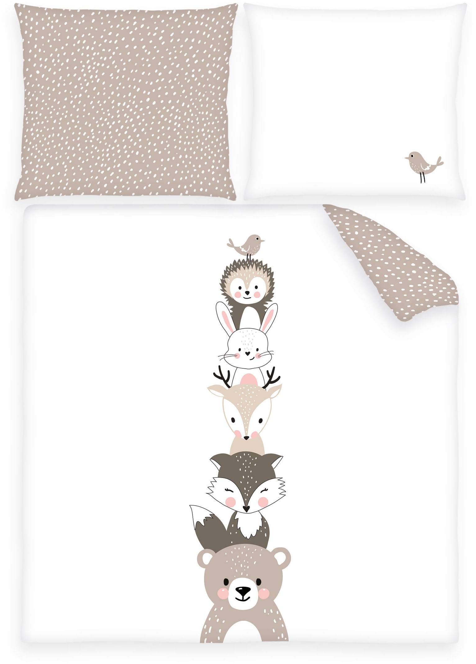 Baby Best Babybettwäsche "babybest Woodland Crew" 2 Stk. tlg. mit Wendefunk günstig online kaufen