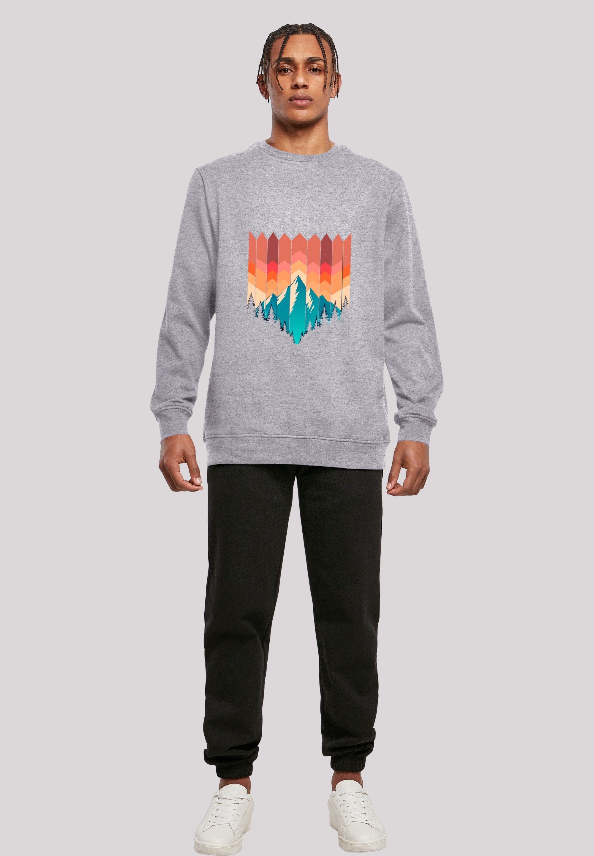 F4NT4STIC Sweatshirt »Berg Sonnenuntergang Geometrisch«, Premium Qualität