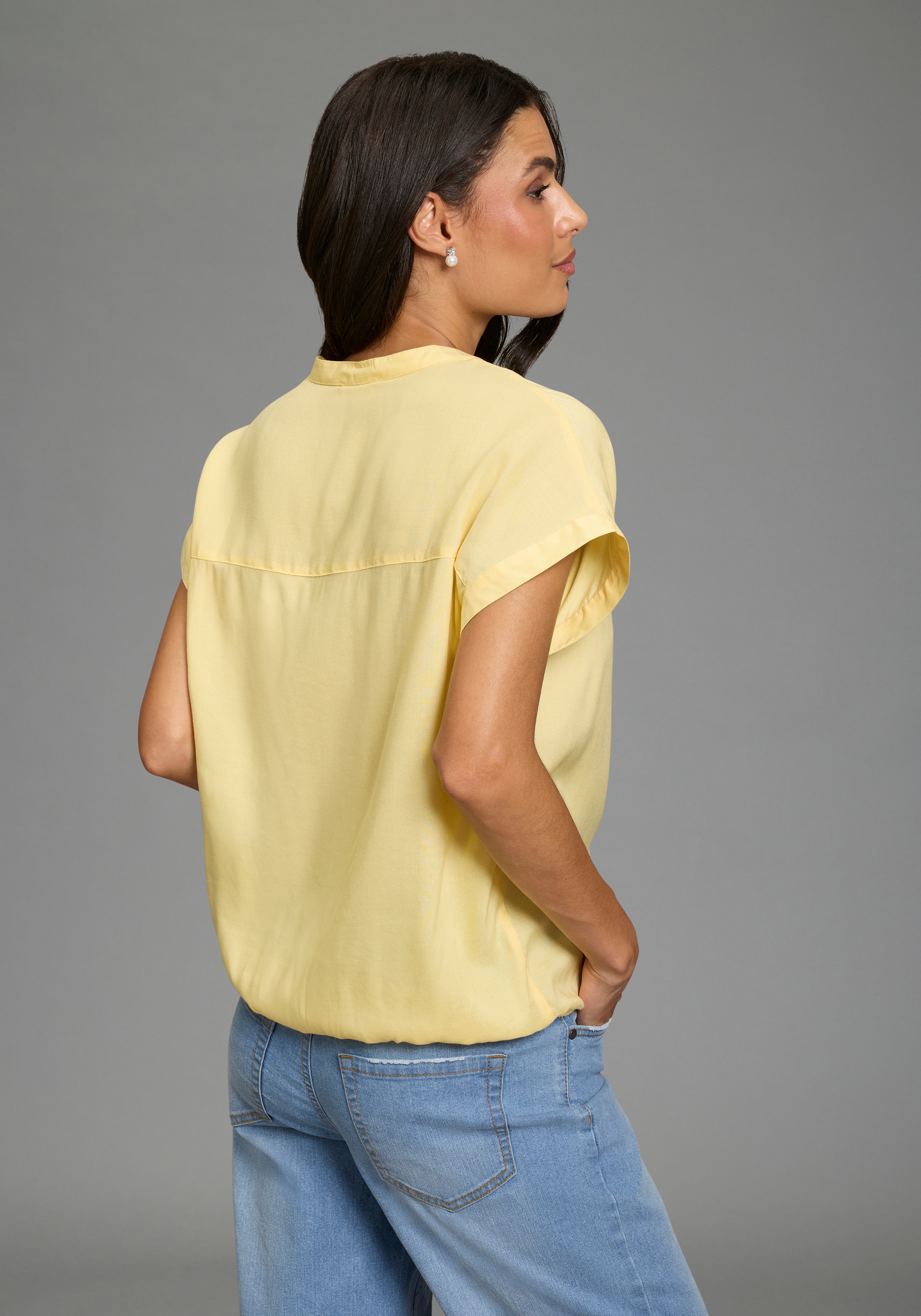 Boysens Hemdbluse im Oversized-Style mit Ballonsaum günstig online kaufen