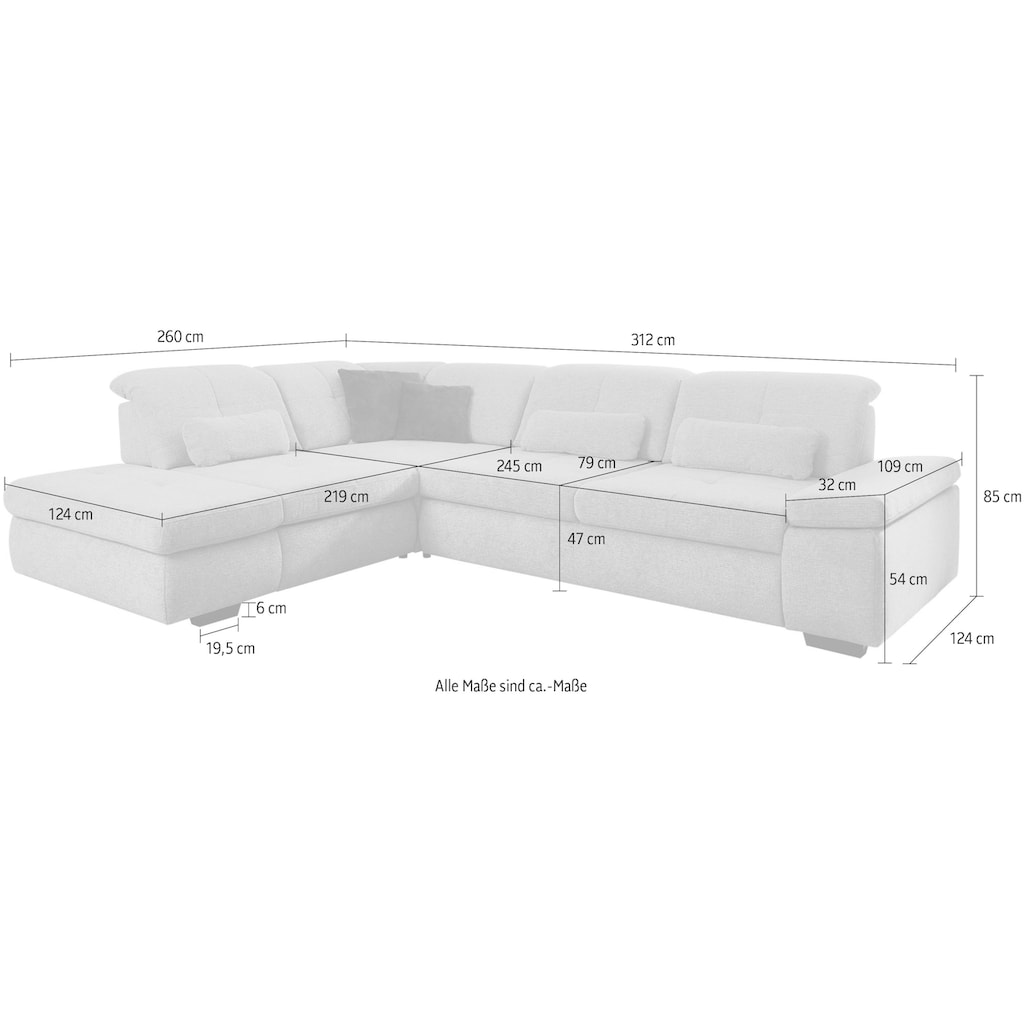 Die PlanBar Ecksofa »MP-IN16012 L-Form«