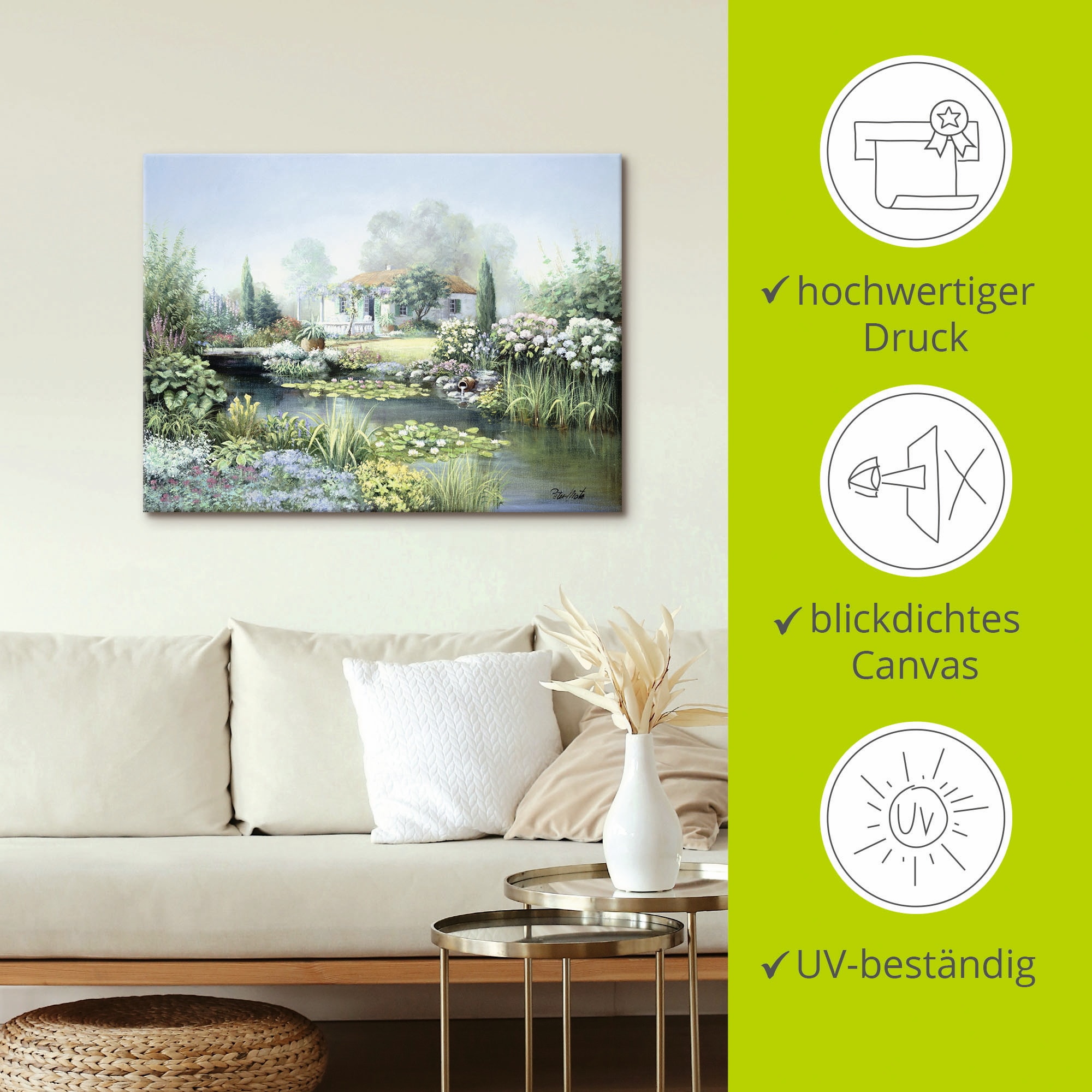 Artland Wandbild »Schatzgarten«, Garten, (1 St.), als Leinwandbild, Poster in verschied. Größen