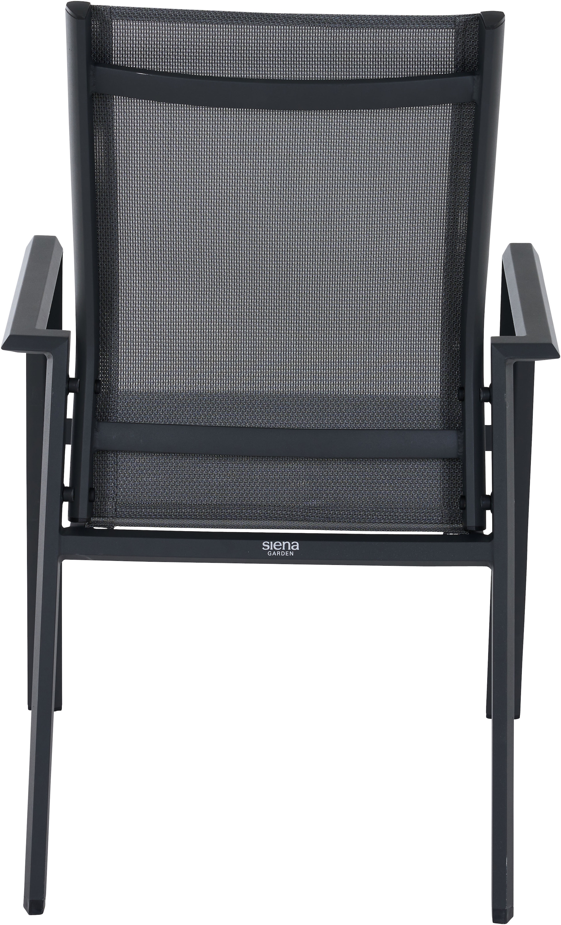 Siena Garden Gartensessel »TAURO Stapelsessel, matt anthrazit« Gestell aus Aluminium, Ranotex® Bezug royal-grey