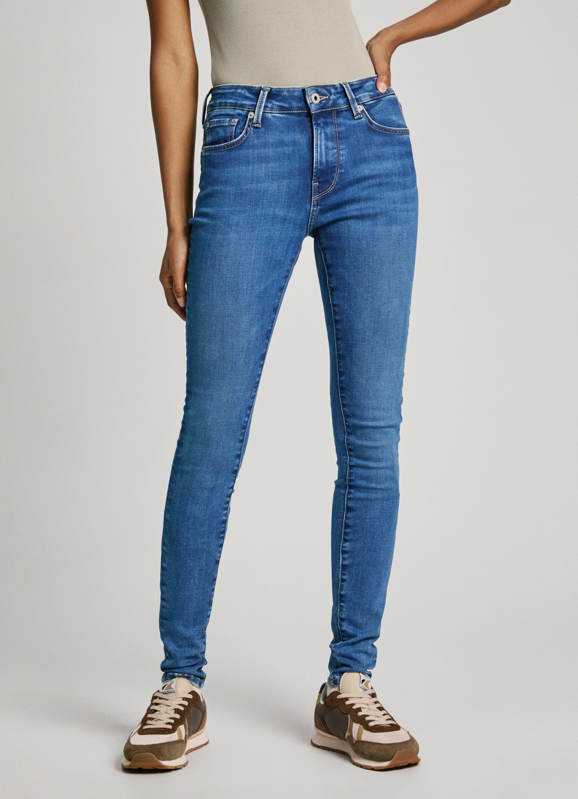 Pepe Jeans Skinny-fit-Jeans "SKINNY JEANS MW", in verschiedenen Waschungen