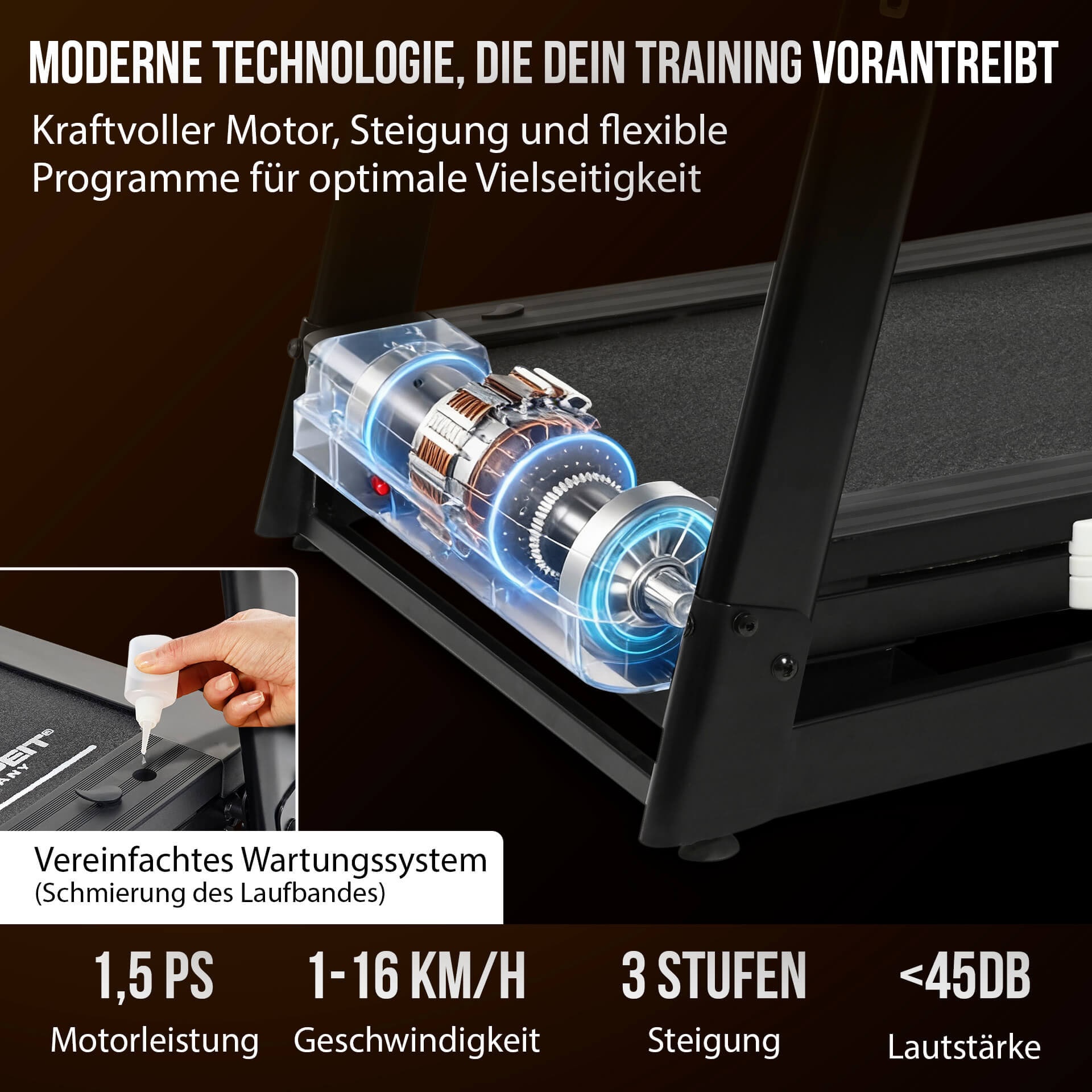 Christopeit Sport® Laufband »Laufband TM 4000 S« bis max. 16 km/h, klappbar, 120 kg max. Benutzergewicht