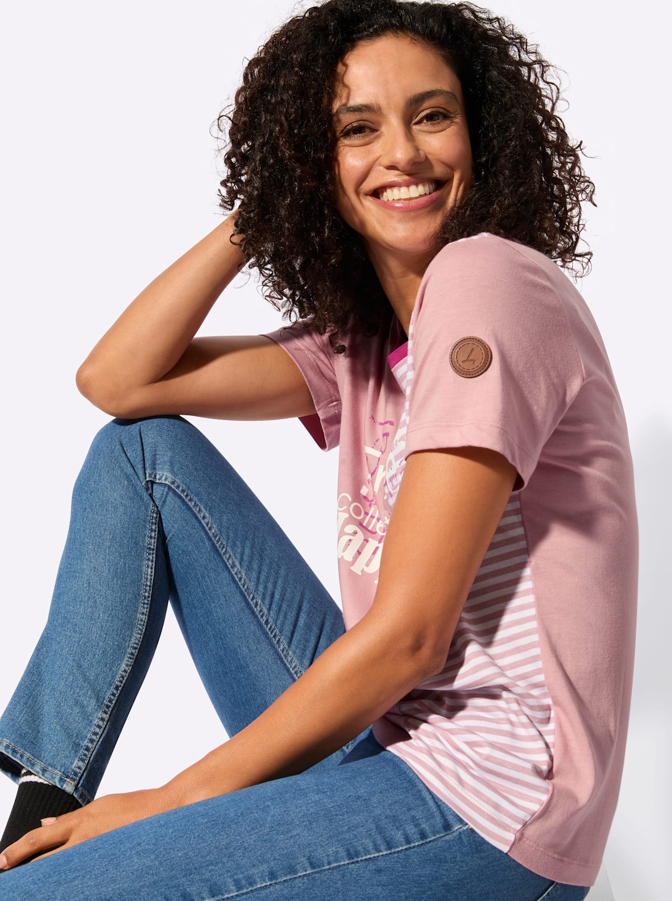 Casual Looks Rundhalsshirt »Rundhals-Shirt« 1 tlg. tlg.