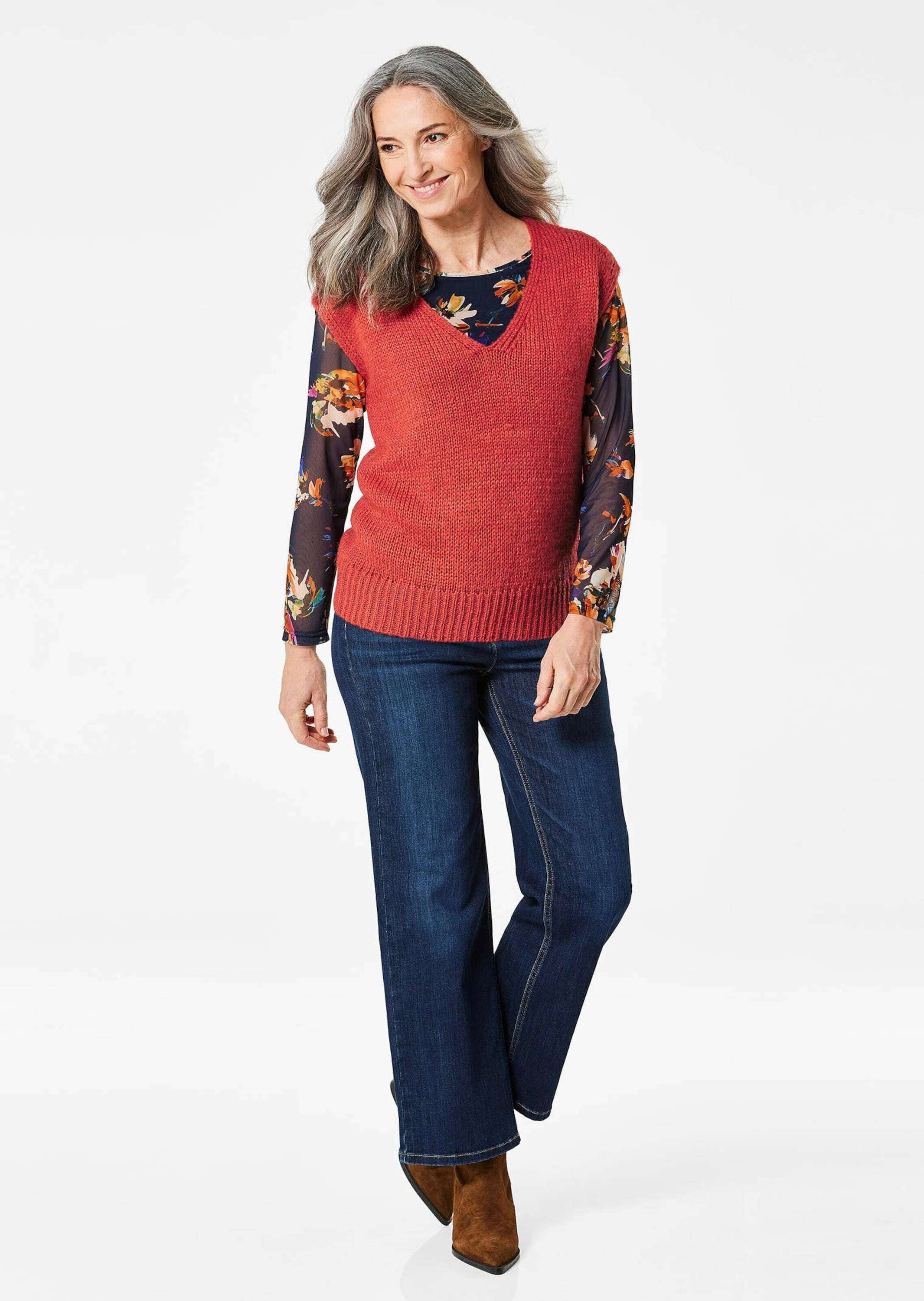 GOLDNER Rundhalspullover »Kurzgröße Pullunder«