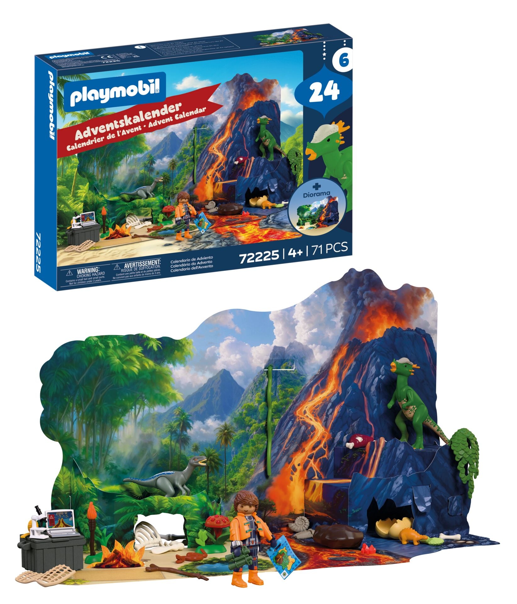 Playmobil® Spielzeug-Adventskalender »Spielbausteine, Dino-Expedition (72225), Dinos« ab 4 Jahren Made in Europe