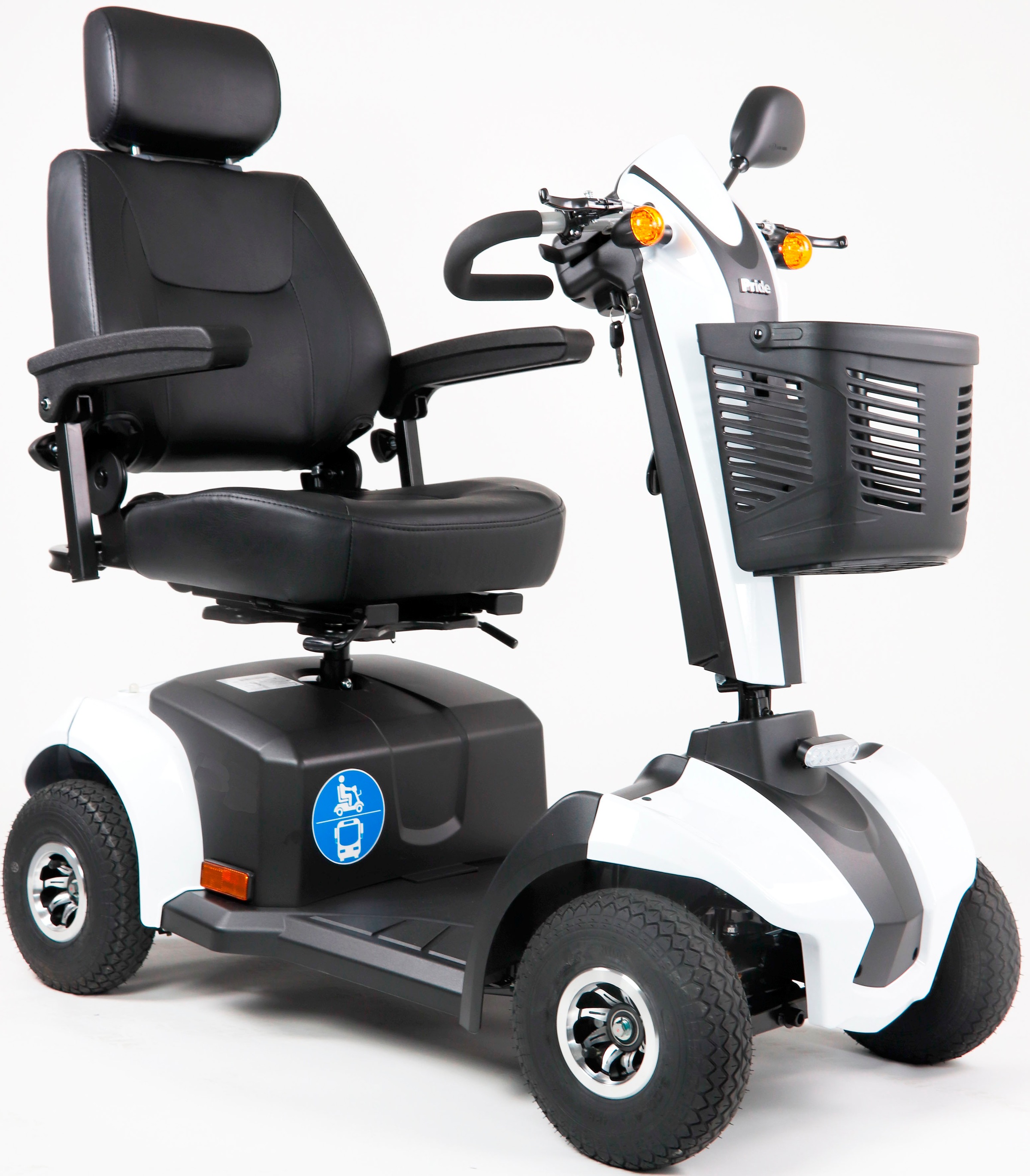 MOBILIS Elektromobil "M55 ÖPNV-Zulassung", weiß, B:60cm H:119cm L:120cm, Elektromobile, Große Bodenfreiheit, Deltagriff, einhändige Benutzung