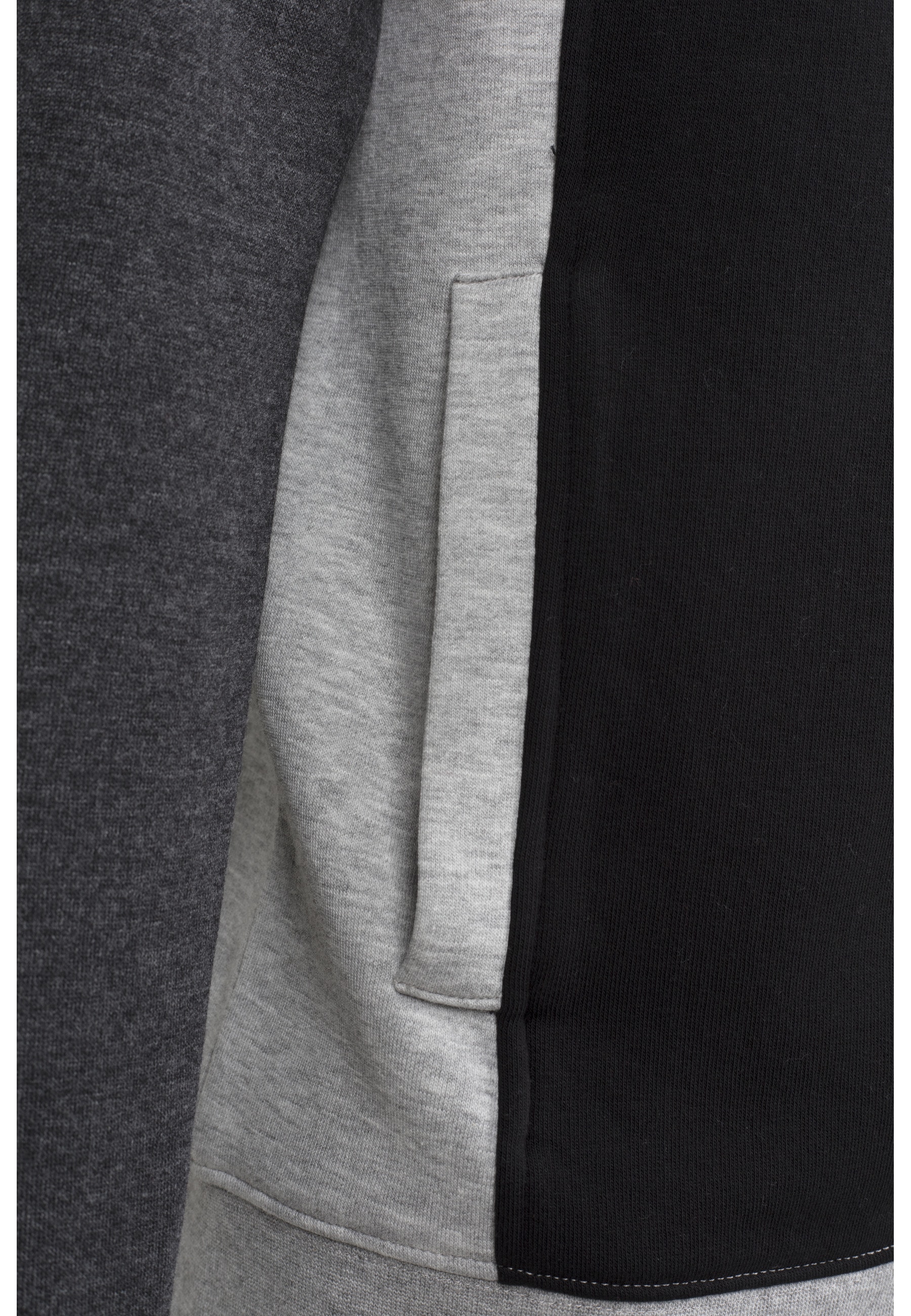 URBAN CLASSICS Kapuzenpullover »Urban Classics Herren 3- Tone Sweat Zip Hoody« 1 Stk.