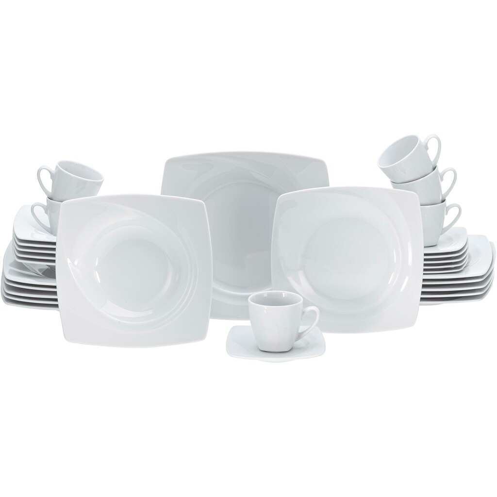 CreaTable Kombiservice »Geschirr-Set Celebration«, (Set, 30 tlg., Kaffeeservice und Tafelservice im Set, für 6 Personen)