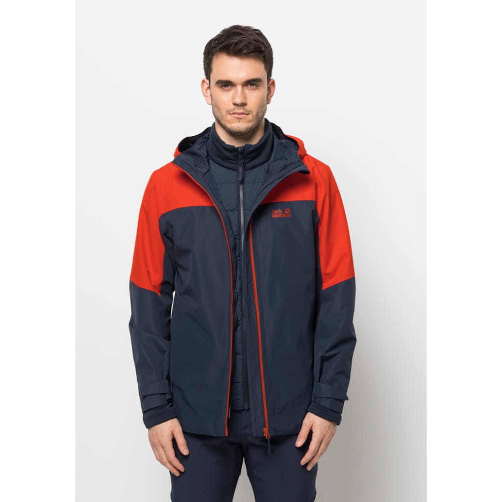 Jack Wolfskin 3-in-1-Funktionsjacke »GLAABACH 3IN1 JKT M«, (2 teilig), mit Kapuze