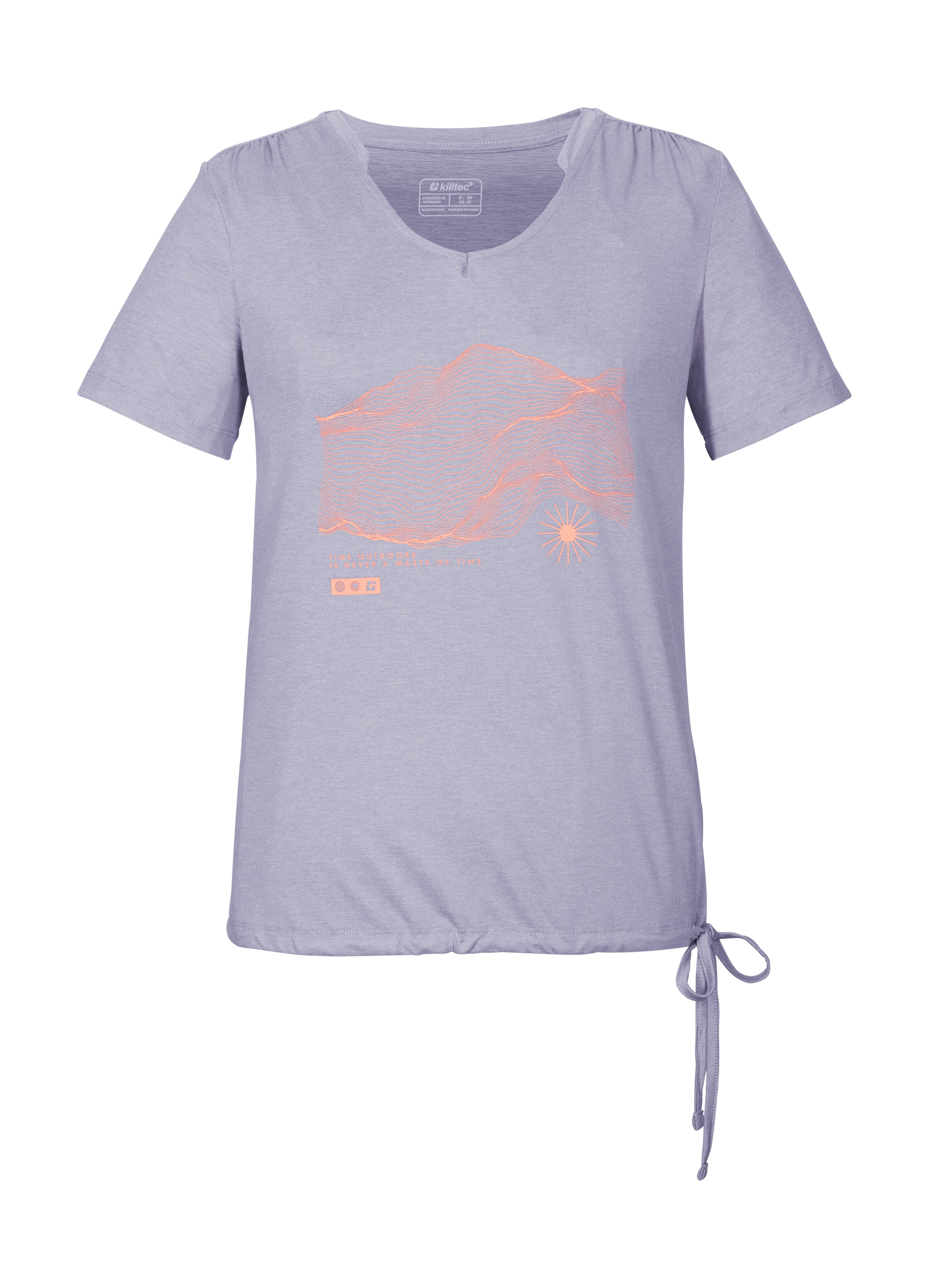 Killtec T-Shirt "KOS 497 WMN TSHRT" Weiches, strapazierfähiges Funktionsshirt mit Kordelzug