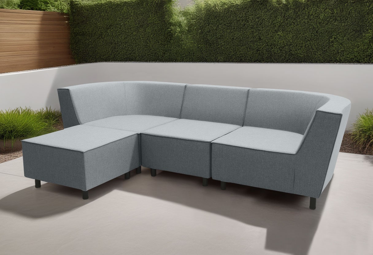 DOMO collection "Sonna, individuell zusammenstellbar L-Form" Gartenlounge-Set oder Einzelelemente, Outdoor