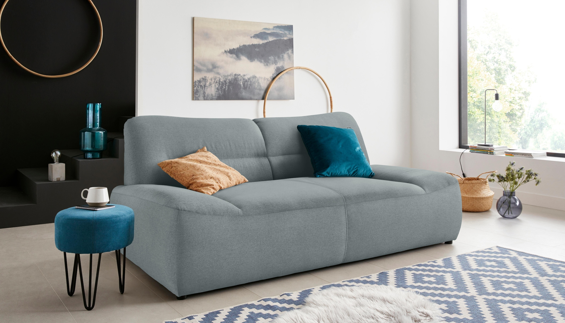 DOMO collection 2-Sitzer "Cesena modernes Sofa mit flachen Armlehnen, komfo günstig online kaufen