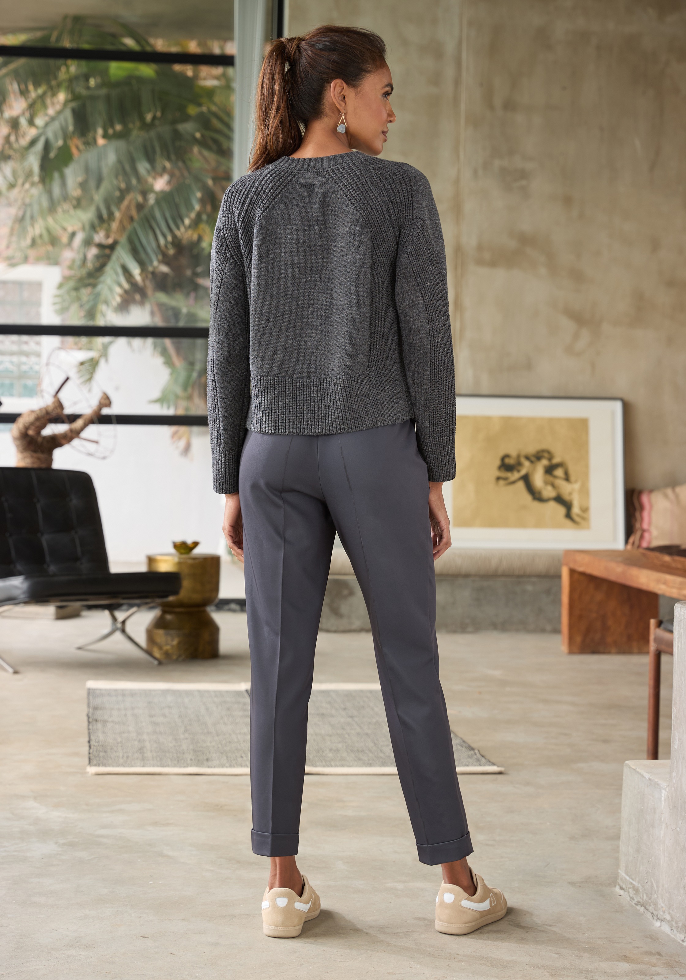 Thumbnail - LASCANA 7/8-Hose mit Bügelfalten, schmales Bein