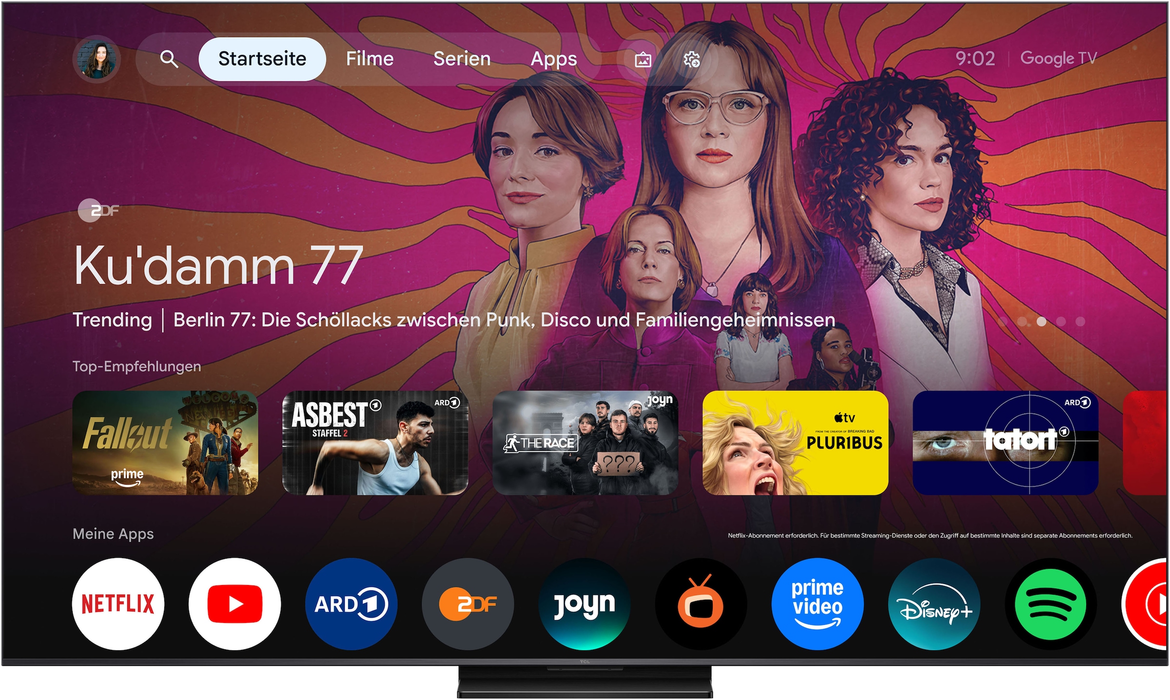 TCL QLED Mini LED-Fernseher »55Q7D ProX1« 139 cm/55 ″ SQD-Mini LED, AiPQ Prozessor, ONKYO 2.1, Dolby Vision, Apple AirPlay 2