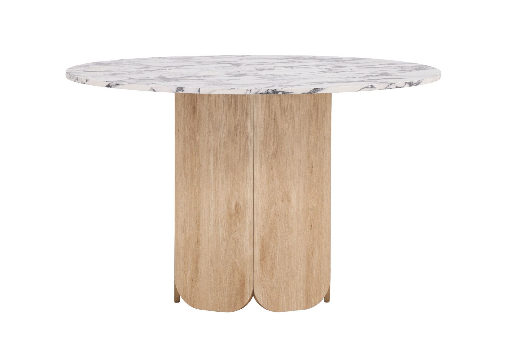 Venture Home Esstisch »Tekla, runder Esstisch, gerippter Säulenfuß, Ø 120 cm« Esszimmertisch, MDF, Papierlaminat, zentraler Mittelfuß, geräumig