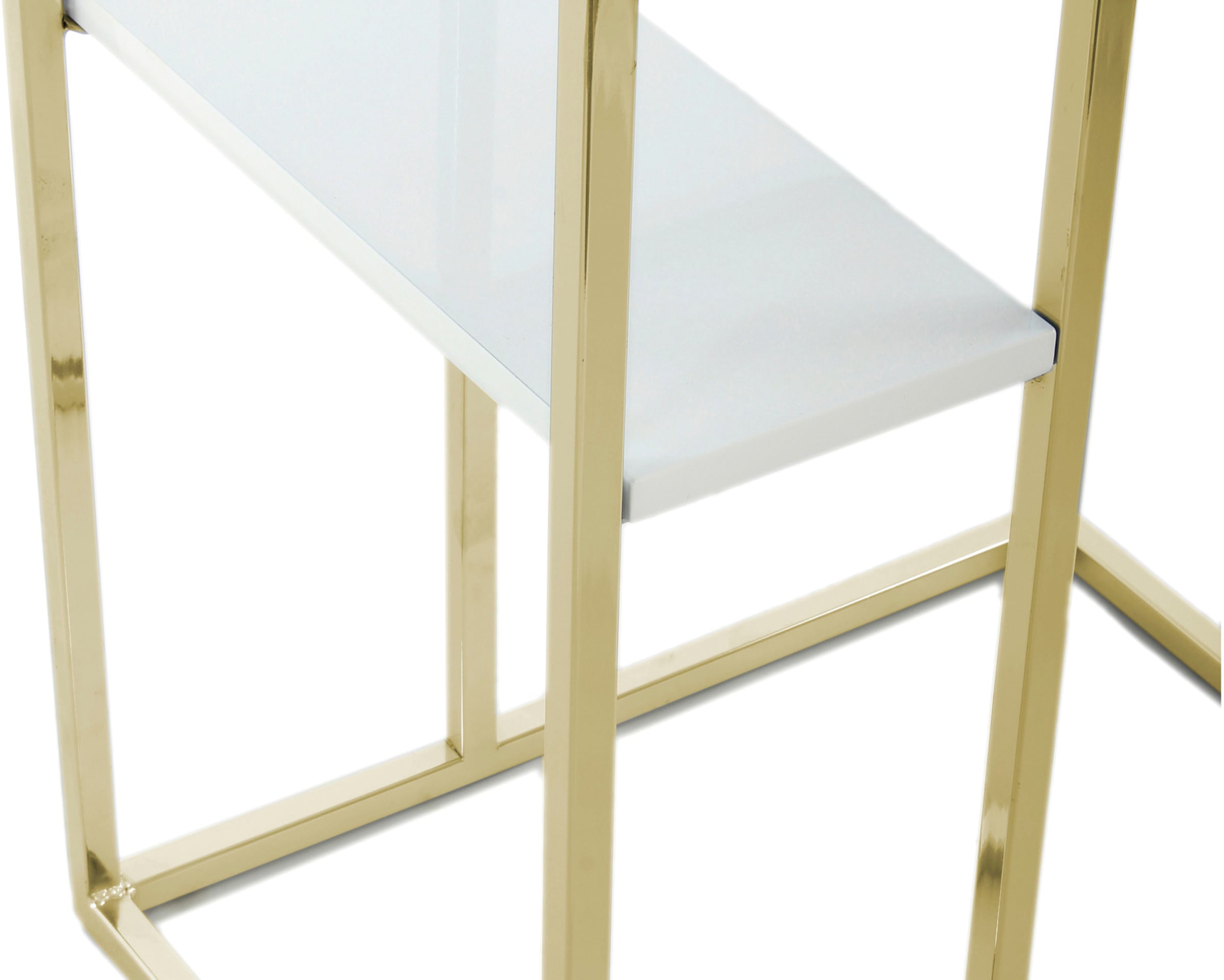 Kayoom Beistelltisch »Lucilla 225, Beistelltisch in eleganter Optik, in rechteckiger Form«, (1 St.), Modernes C-Form, dezentes Design, mit zusätzlicher Ablage