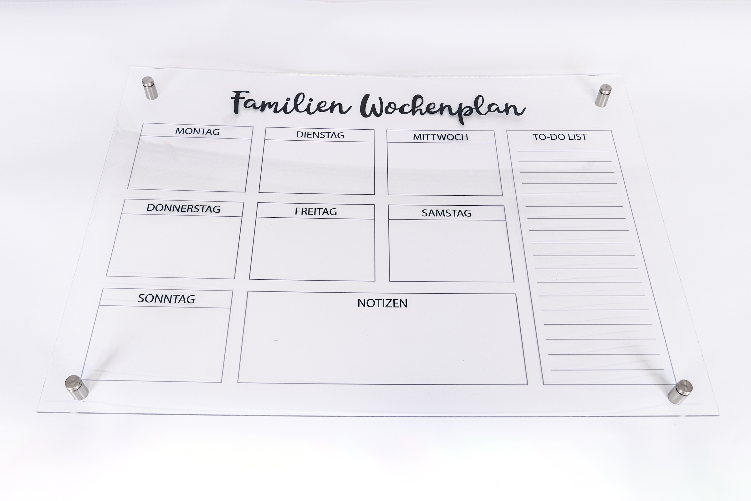 queence Wanddekoobjekt »Family«, (1 St.), Wochenplan, Familienkalender, Wandkalender, Acrylglas, zum beschriften