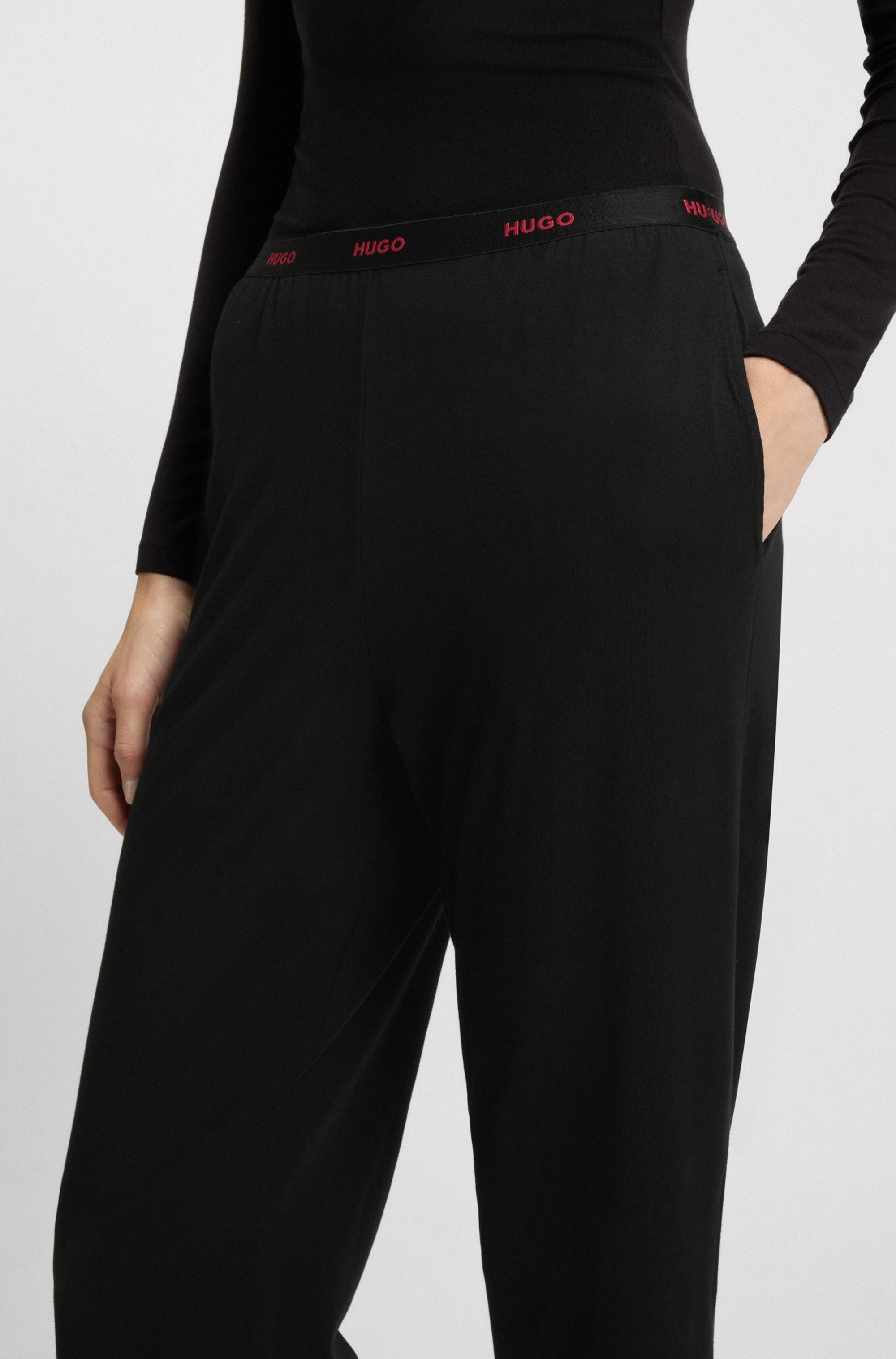 HUGO Underwear Pyjamahose »ID«, Sichtbarer Elastikbund, gerades Bein