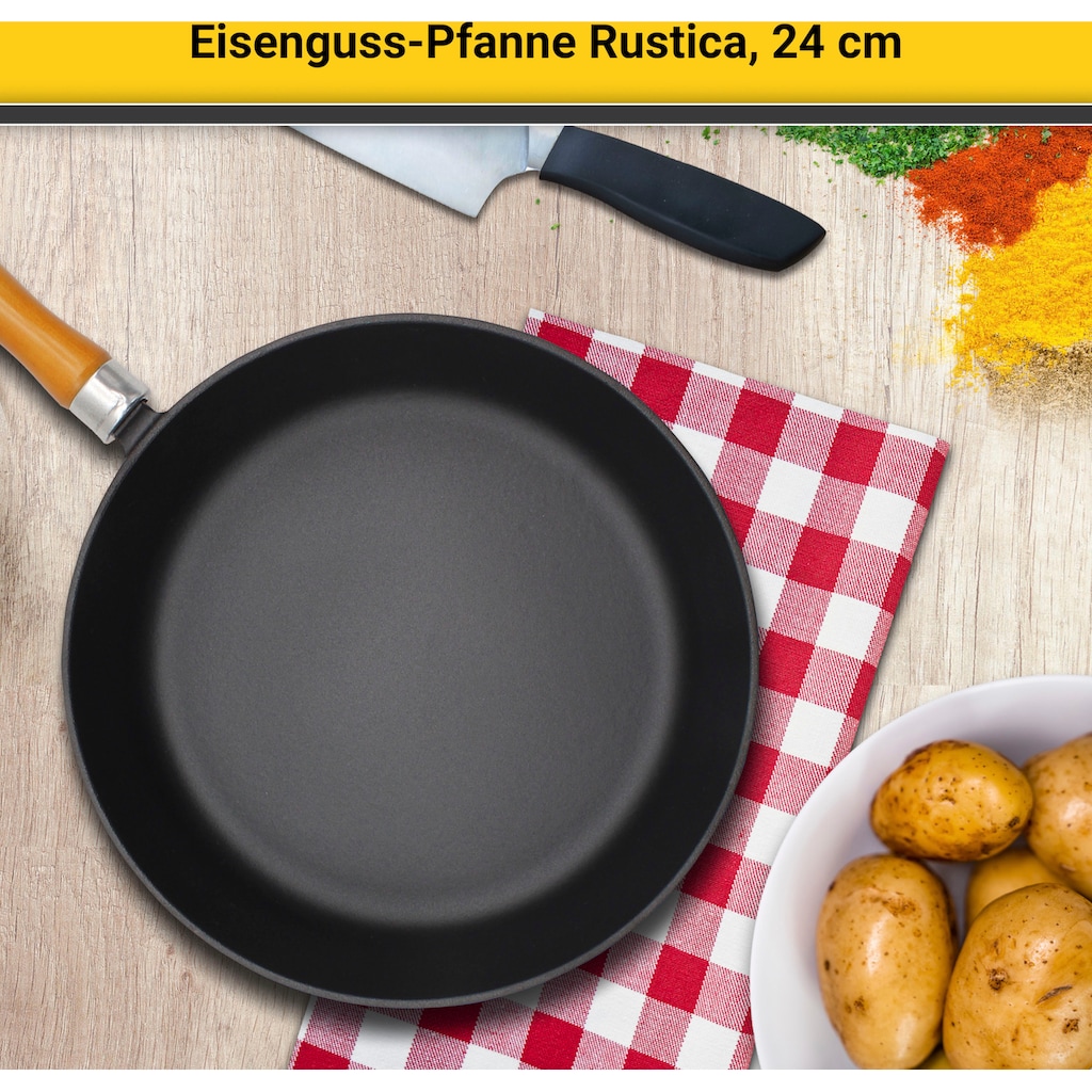 Krüger Bratpfanne »Einsenguss Pfanne RUSTICA«, Gusseisen, (1 tlg.)