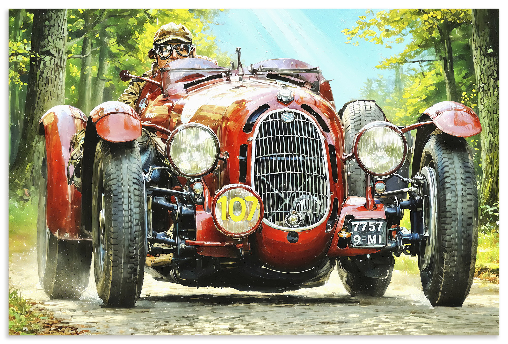 Artland Wandbild "Alfa Romeo 8C 2300 Monza" 1 Stk. tlg. als Alubild, Leinwandbild, Poster, Wandaufkleber in verschied. Größen