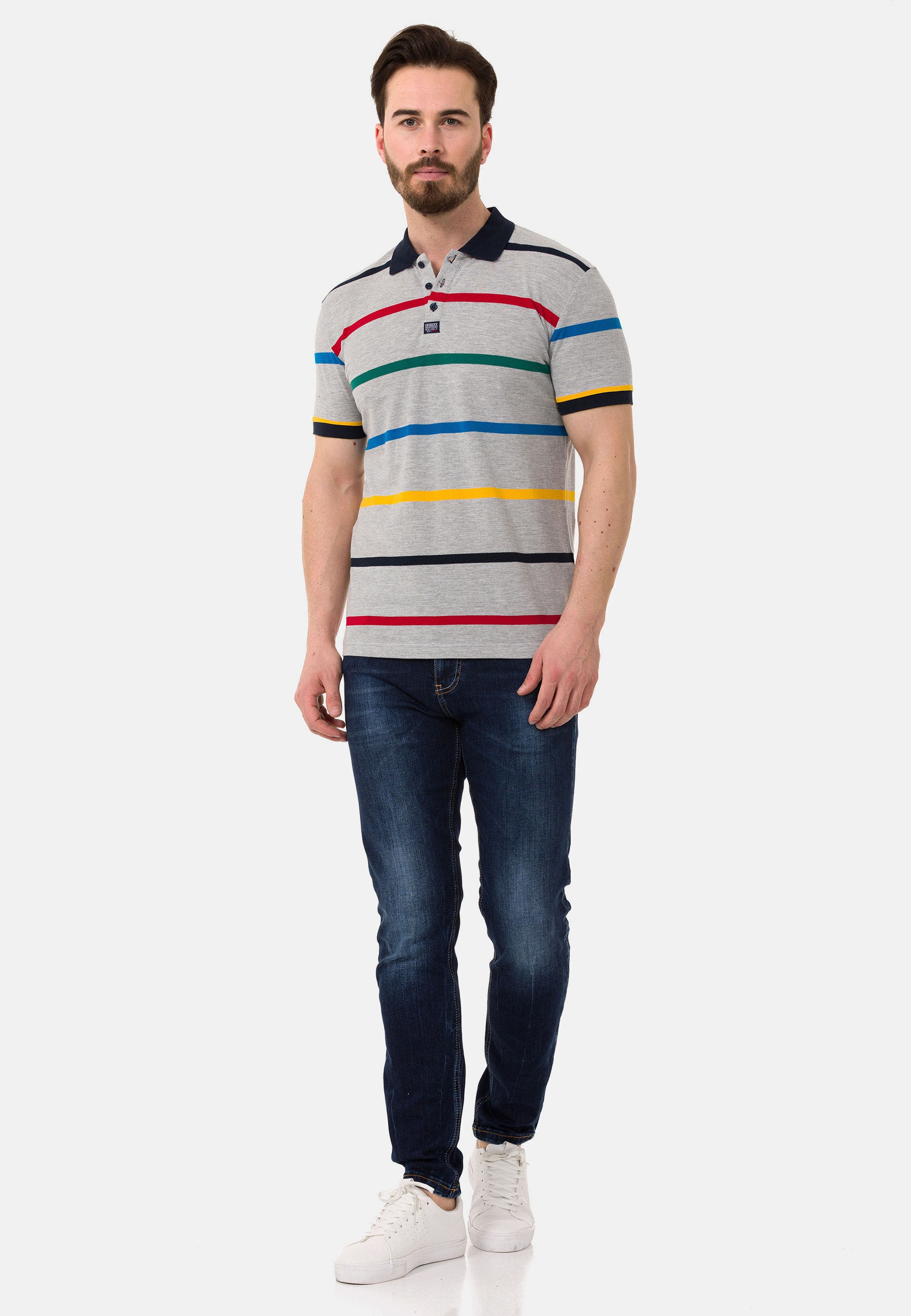 Cipo & Baxx T-Shirt »CT749« gerade geschnitten
