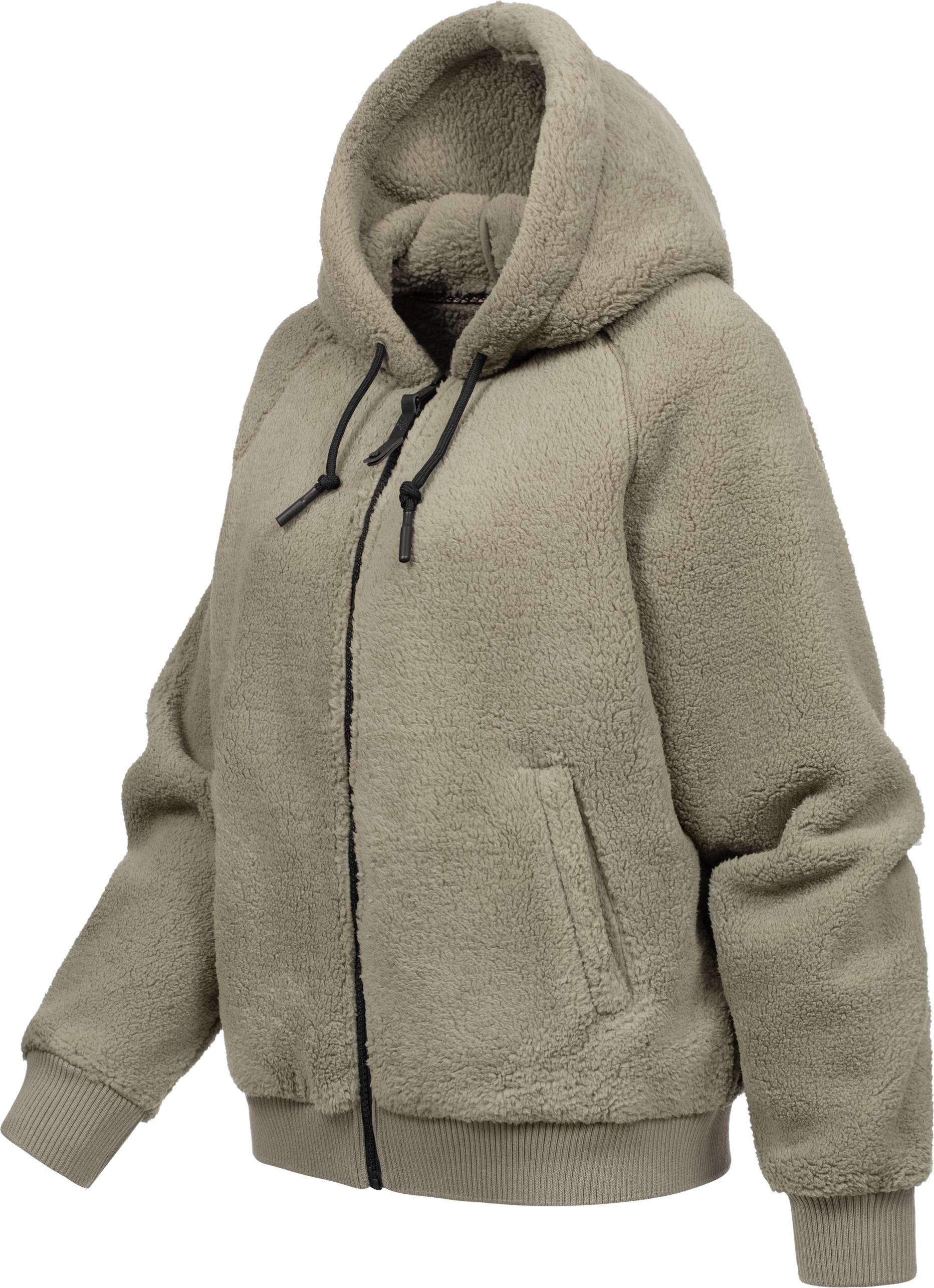 Ragwear Plüschjacke »Taliana«, mit Kapuze, flauschige Übergangsjacke mit Kapuze