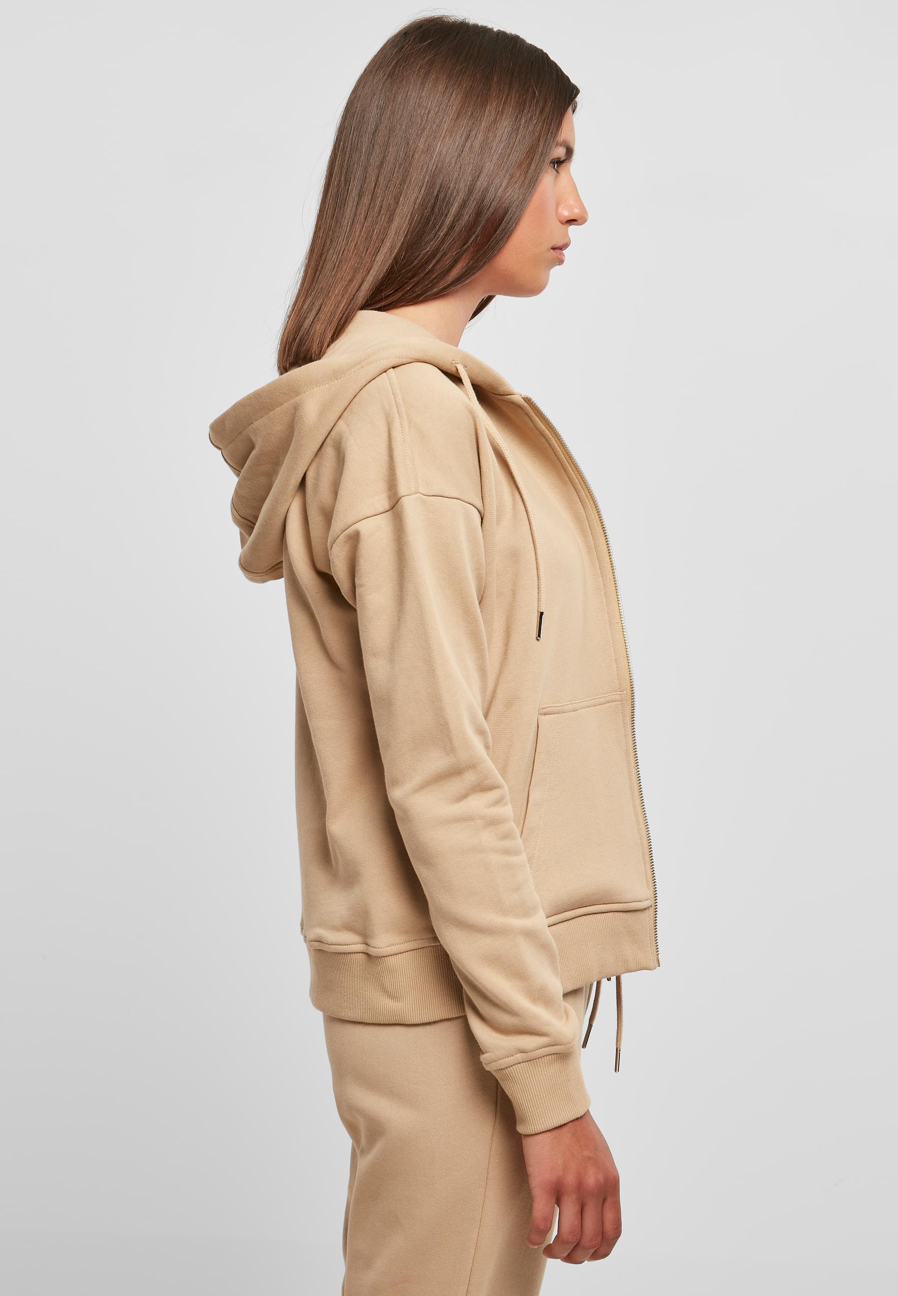 URBAN CLASSICS Sweatjacke »Urban Classics Damen Ladies Organic Terry Zip Hoody«