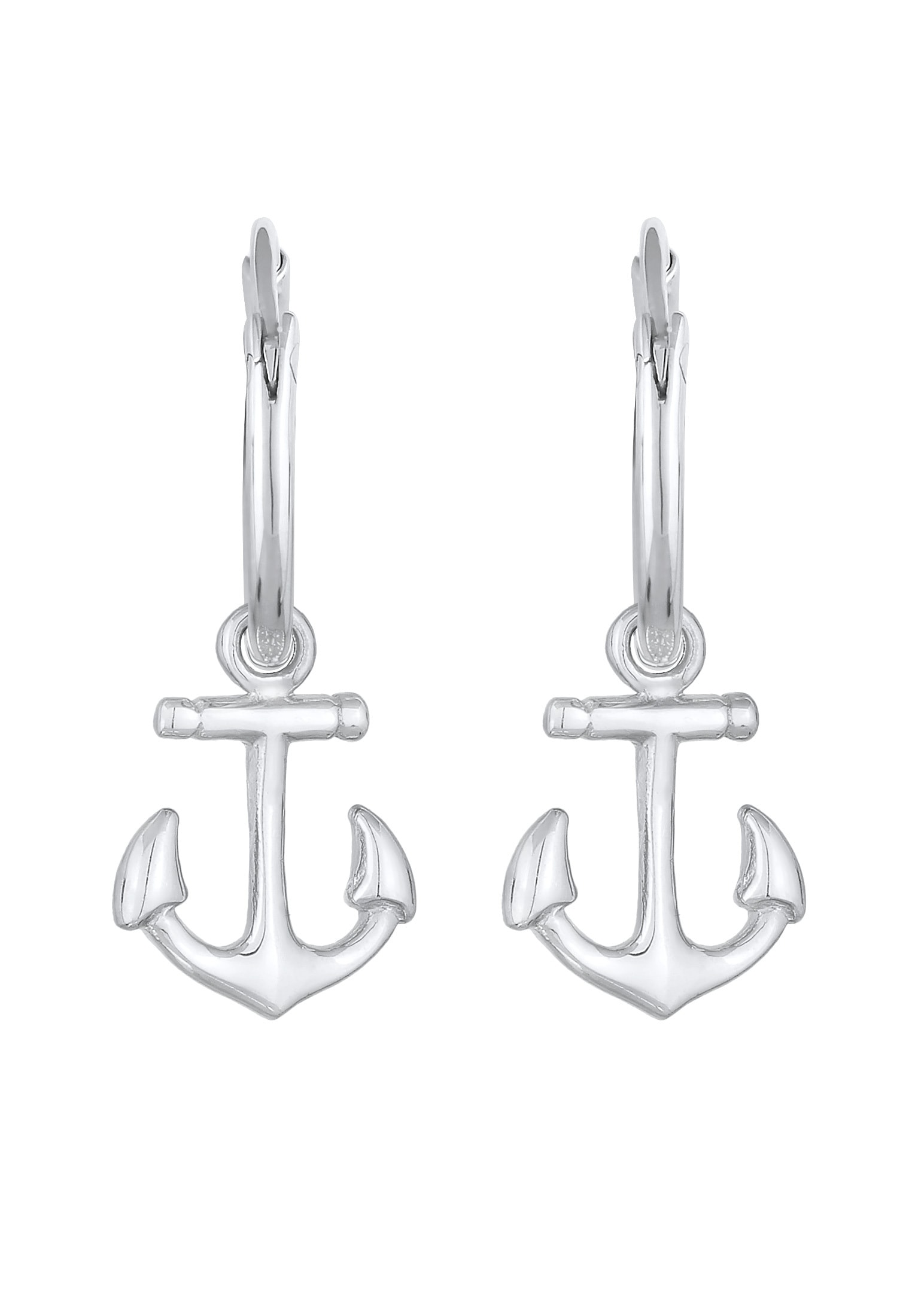 Elli Paar Creolen »Creolen Anker Maritim 925 Silber«
