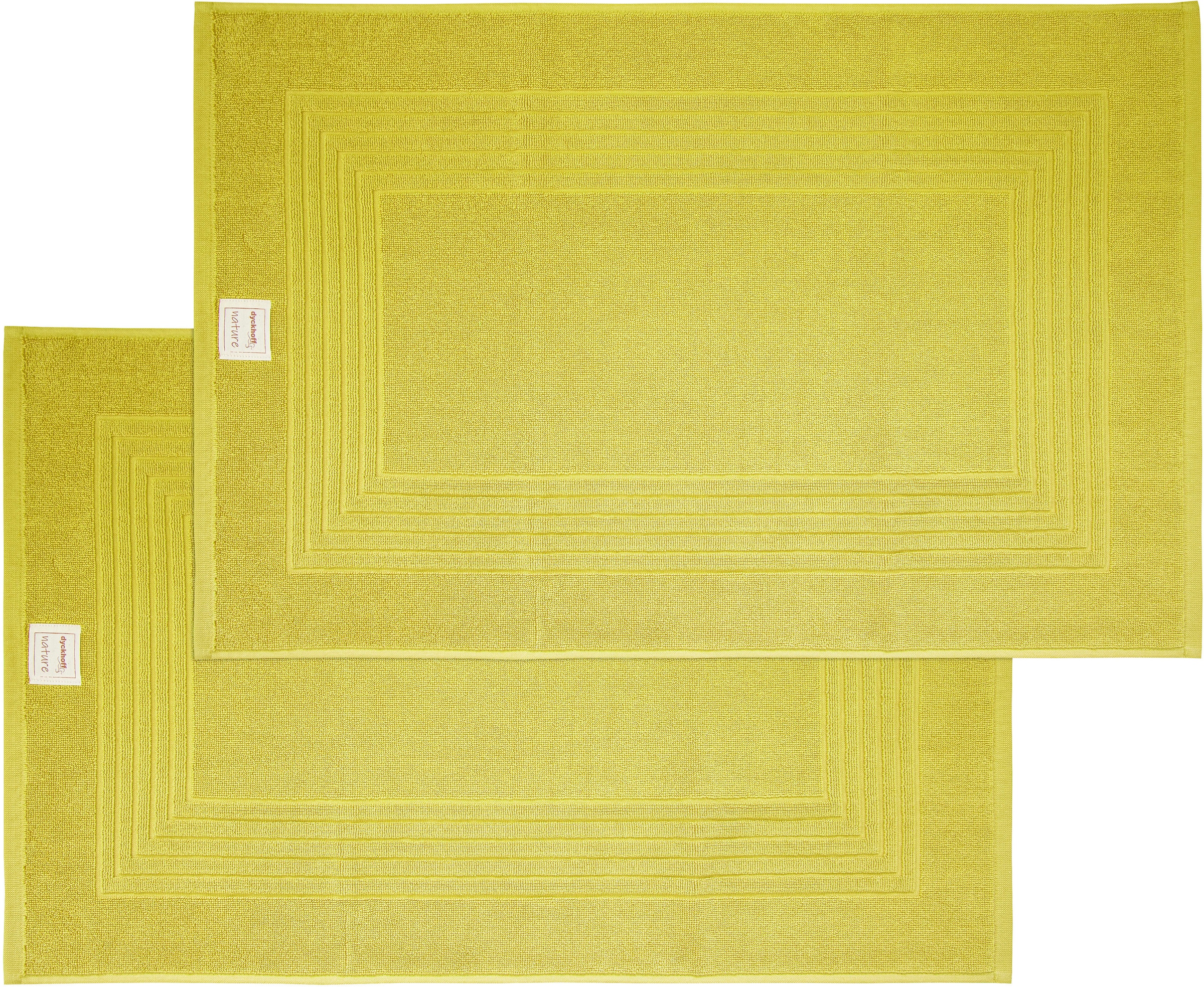 Hotelmatte DYCKHOFF, H:3mm, grün, Baumwolle, Badematten, "Nature", 2 teilig