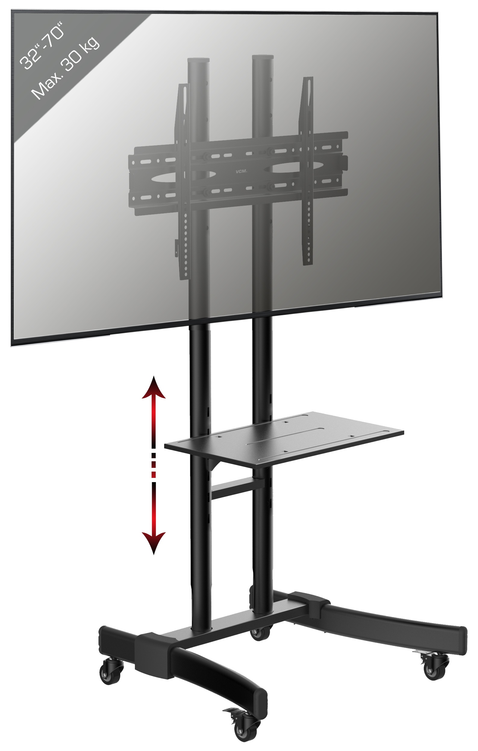 VCM TV-Rack »Universal TV Standfuß Ständer Wagen Möbel B-MS 125«, (VCM B-MS)