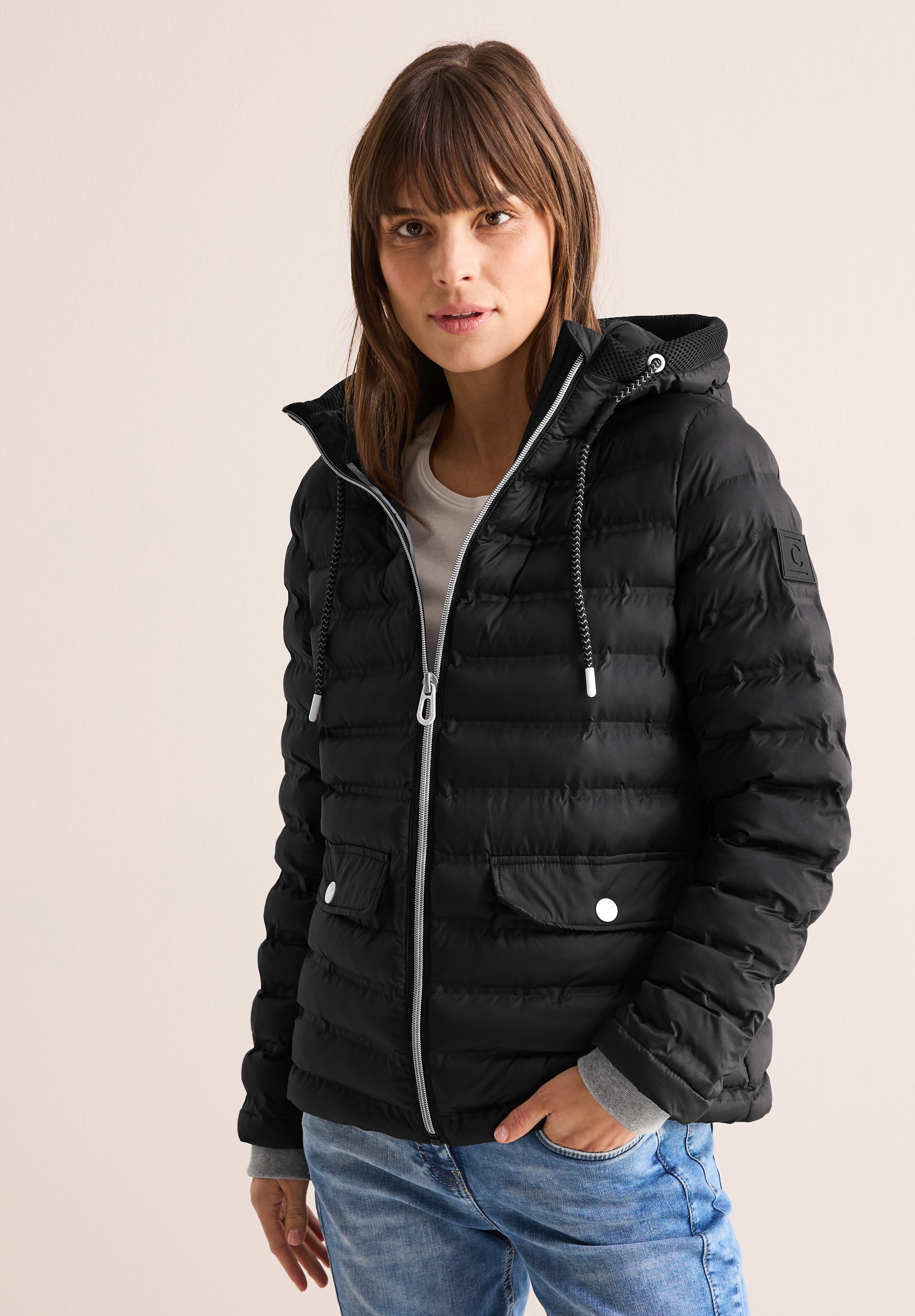 Cecil Steppjacke mitKapuze mit Kapuze mit Tunnelzugband günstig online kaufen
