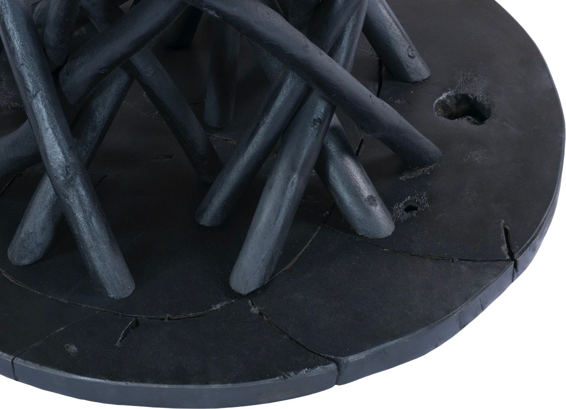Kayoom Beistelltisch »Radix 625, hochwertiges Teakholz, Natur-Design«, (1 St.), Hochwertiges Teakholz, stabile Bauweise, detailreiche Handarbeit
