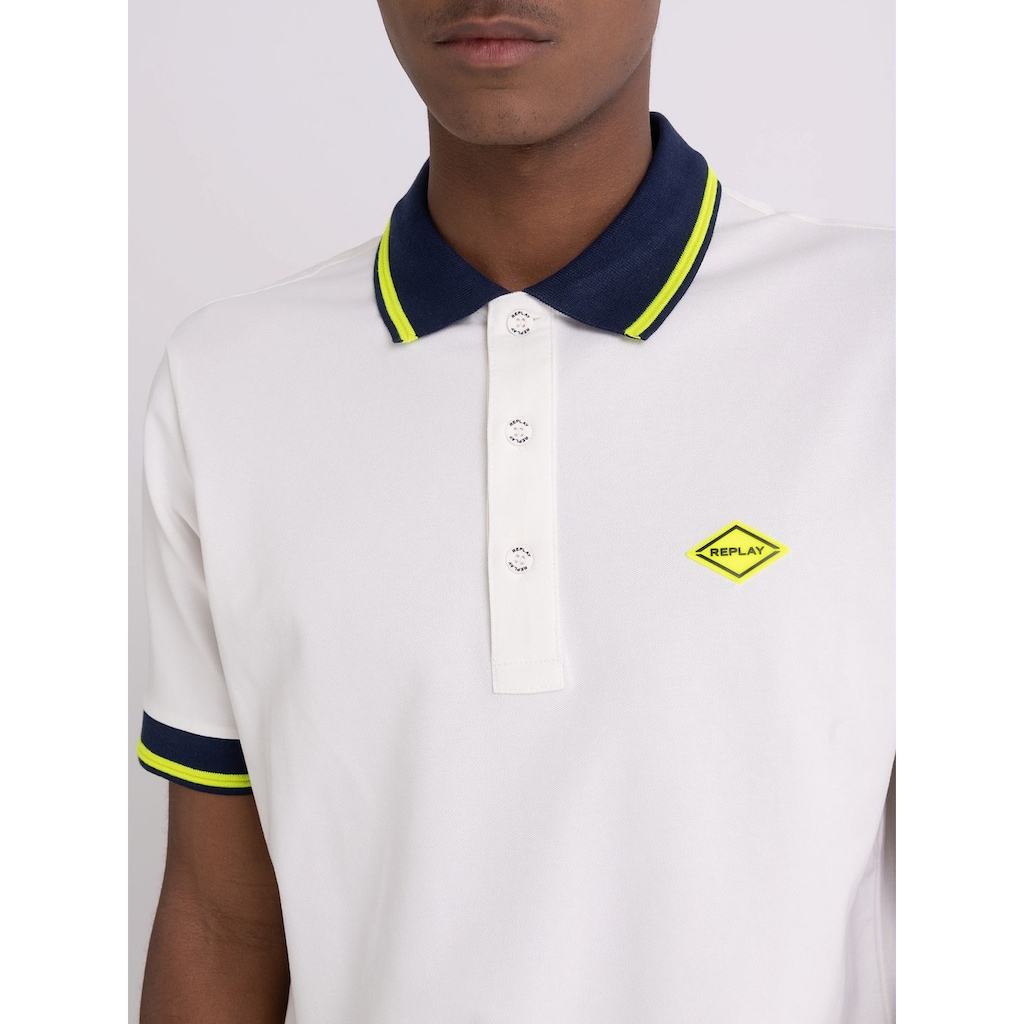 Replay Poloshirt, (Mit drei Knöpfen)