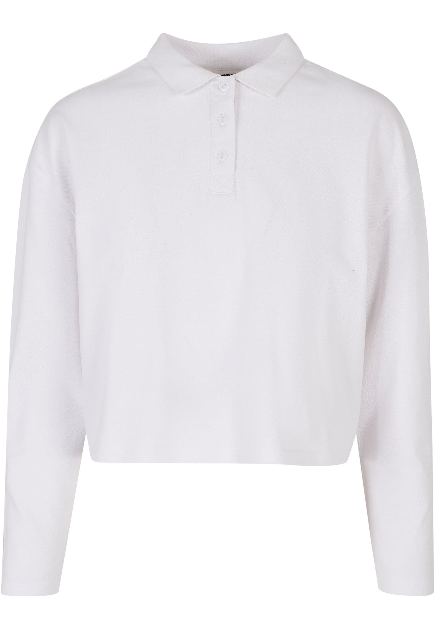 Poloshirt »Urban Classics Damen Ladies Short Oversized Polo Longsleeve«, (1 tlg.)