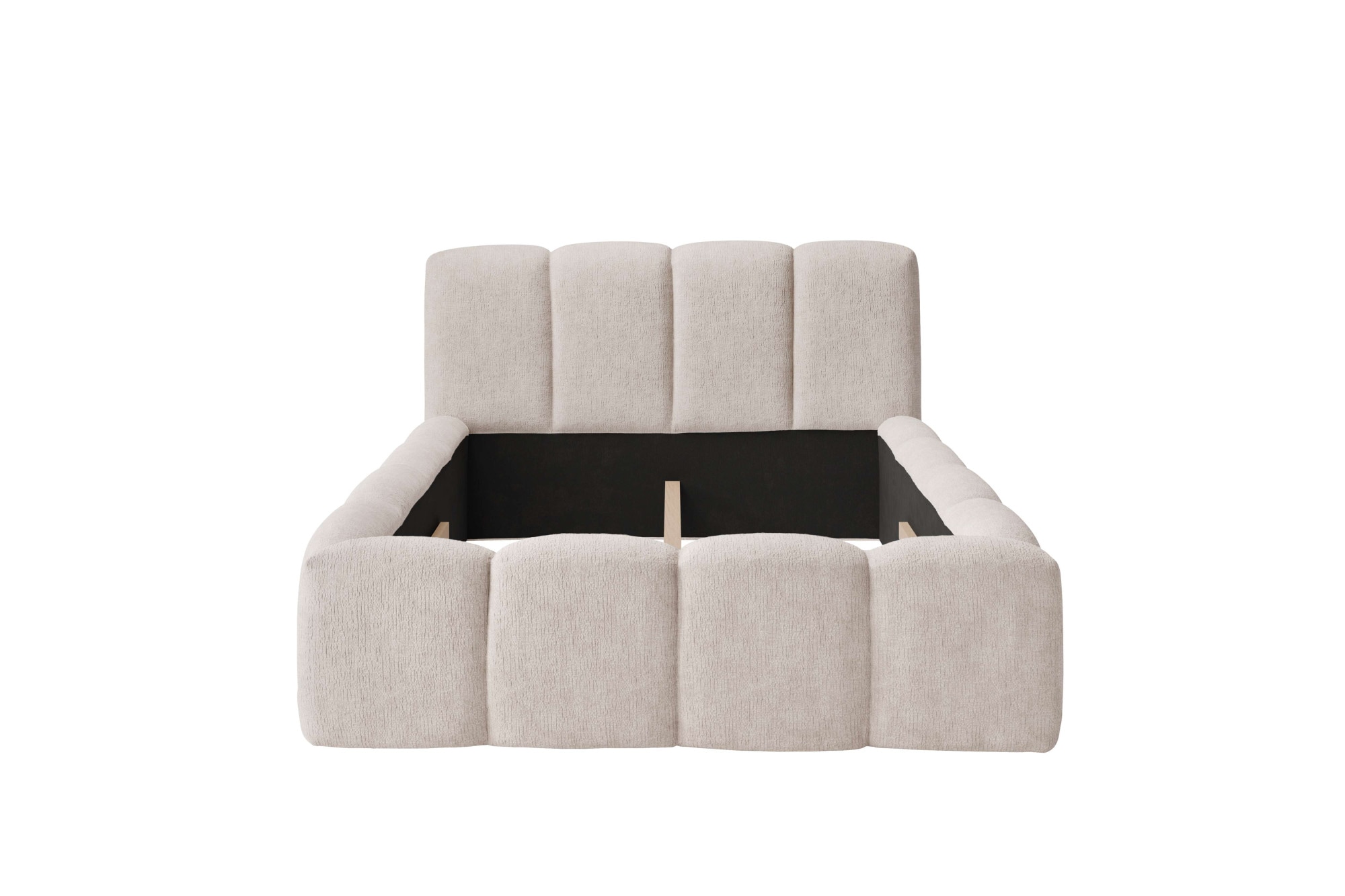 Home affaire Polsterbett »LHUBERT wahlweise mit/ohne Bettkasten, Breite Liegefläche 160/180 cm« Stauraumbett, Doppelbet mit Kopfteil, ohne Matratze