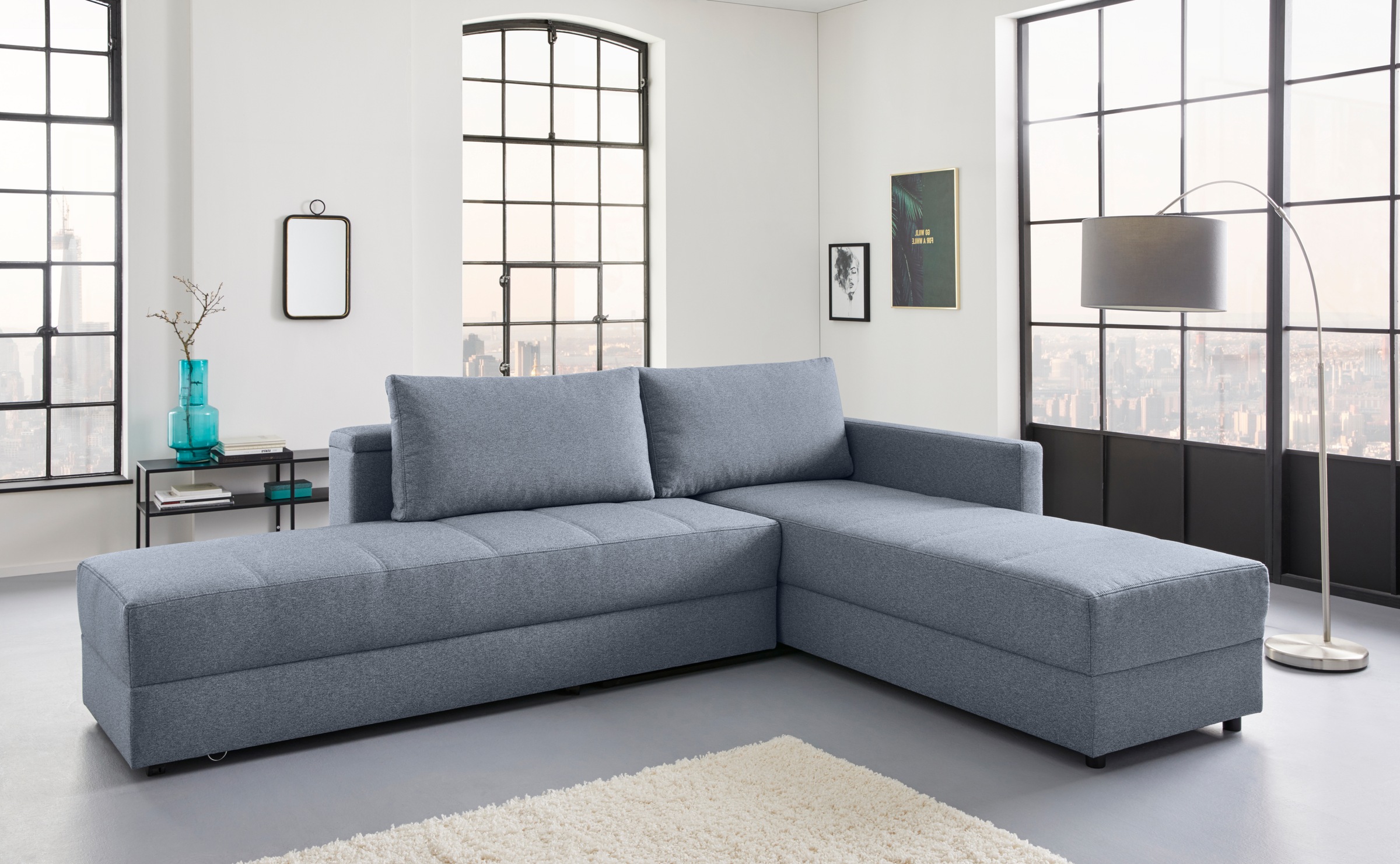 LOOKS by Wolfgang Joop Ecksofa »LooksIII L-Form«, durch Drehfunktion zum Bett wandelbar, inklusive Staufach