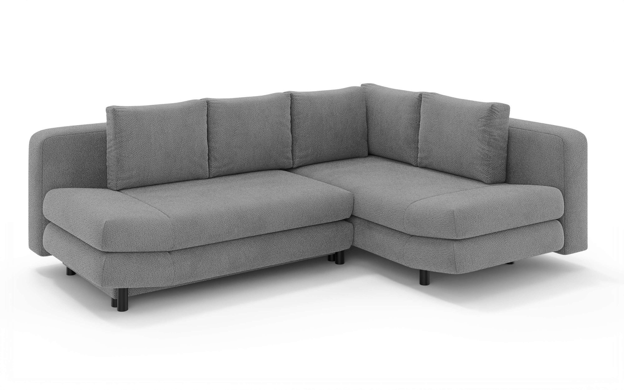 Home affaire Ecksofa »LENNARA Schlafsofa mit Bettkasten, Maße B/T/H: 234/179/85 cm«, L-Form mit Ottomane rechts/links, mit Wellenunterfederung
