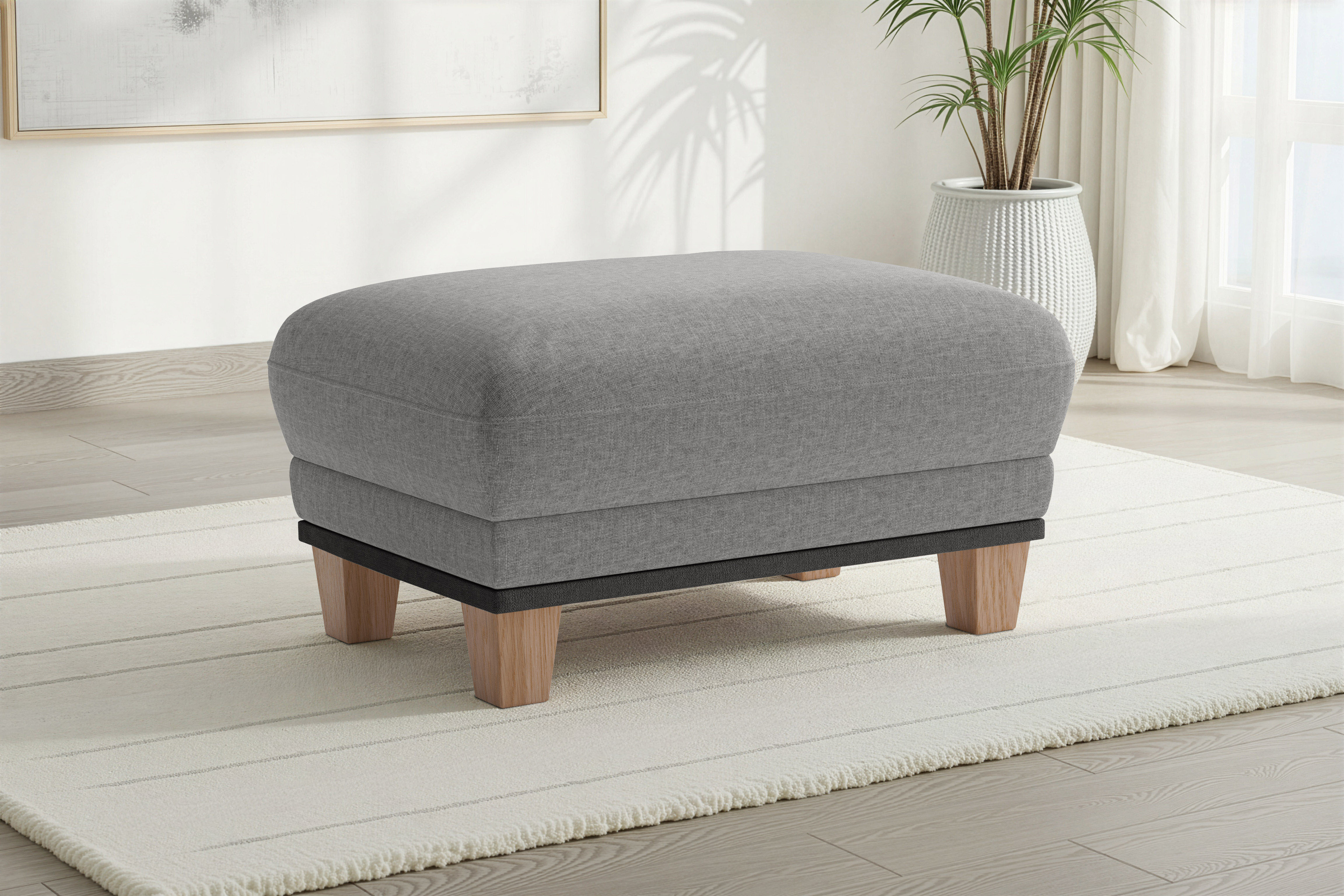 sit&more Polsterhocker "Concept" mit Buchefuß in drei Farben zur Auswahl
