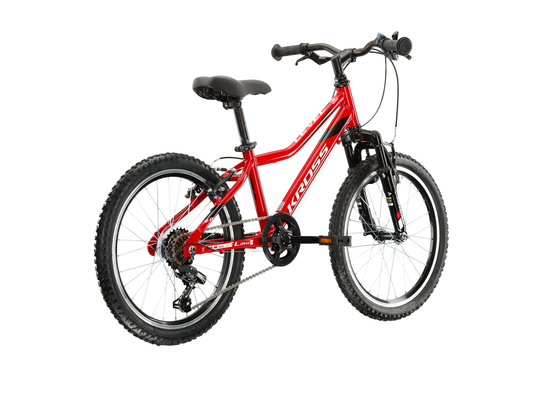 Kross Kinderfahrrad »20" Kinder-MTB Level Mini 2.0 6 Gänge 2026« 6 Gang Shimano Tourney TY21 Schaltwerk Kettenschaltung