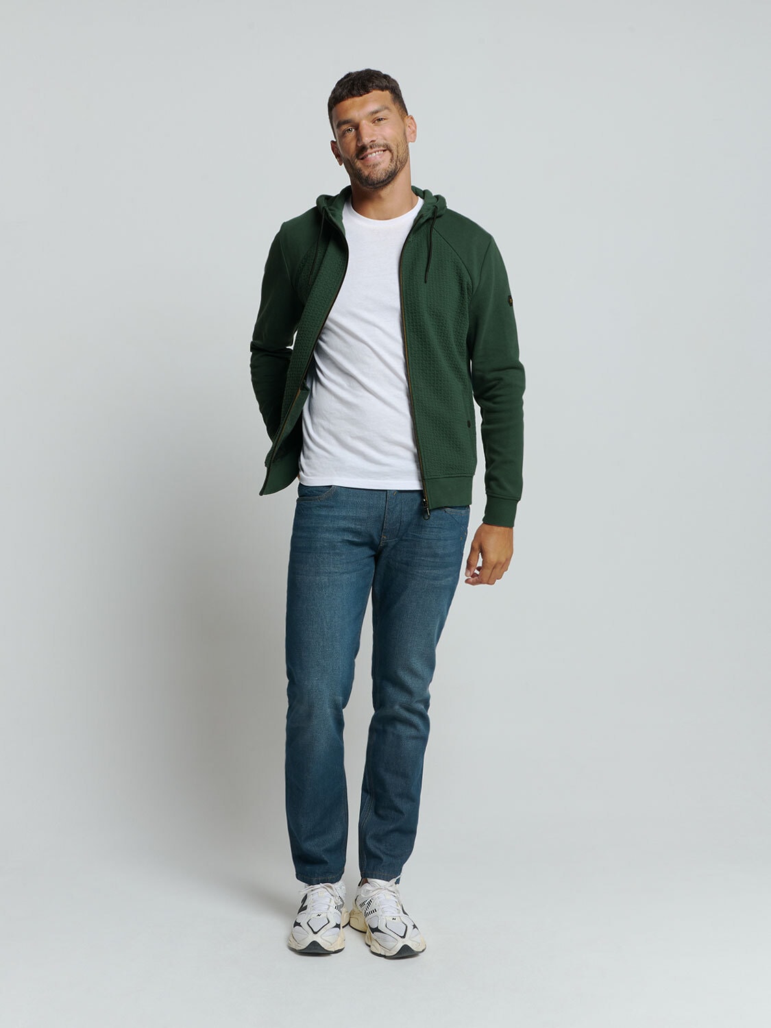 NO EXCESS Sweater »No Excess Jacquard-Kapuzenweste Pullover«