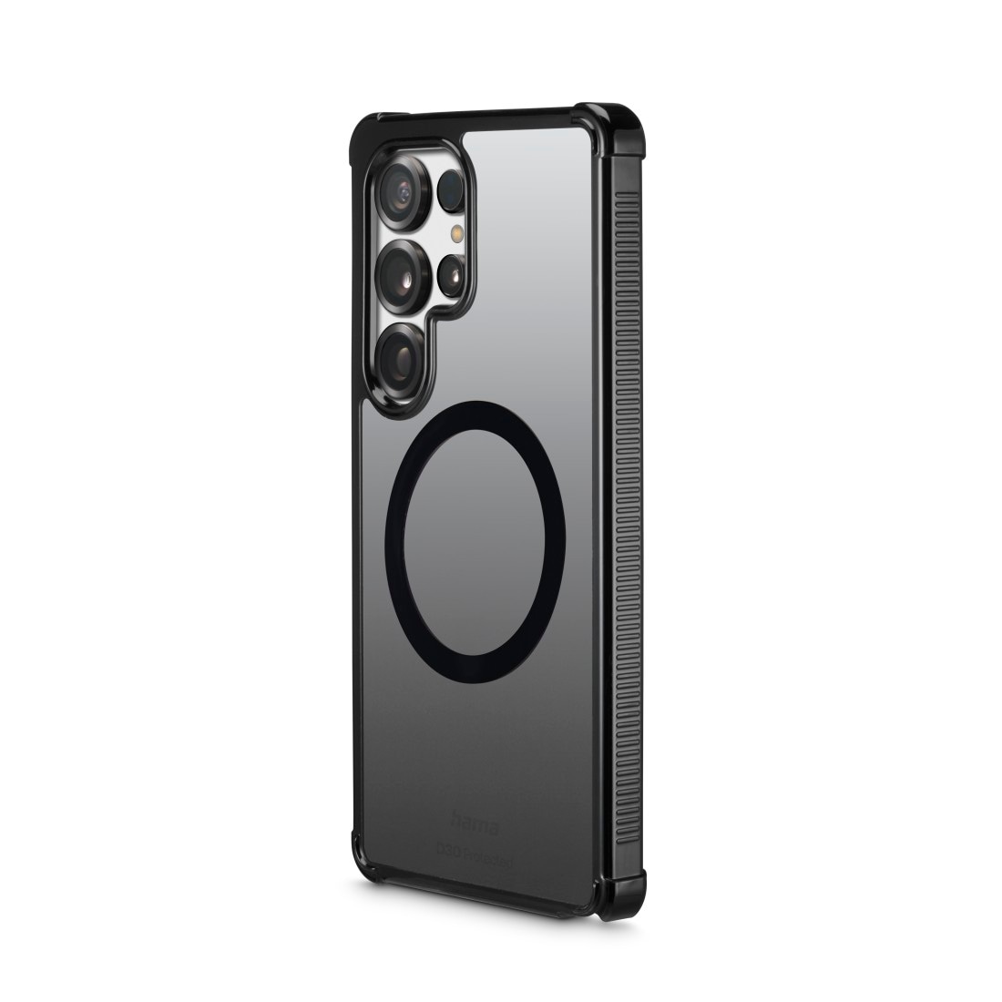 Hama Smartphone-Hülle »Handyhülle magnetisch f. Galaxy S25 Ultra (für Qi2, D3O, schwarz)«, Samsung Galaxy S25 Ultra, Wireless-Charging