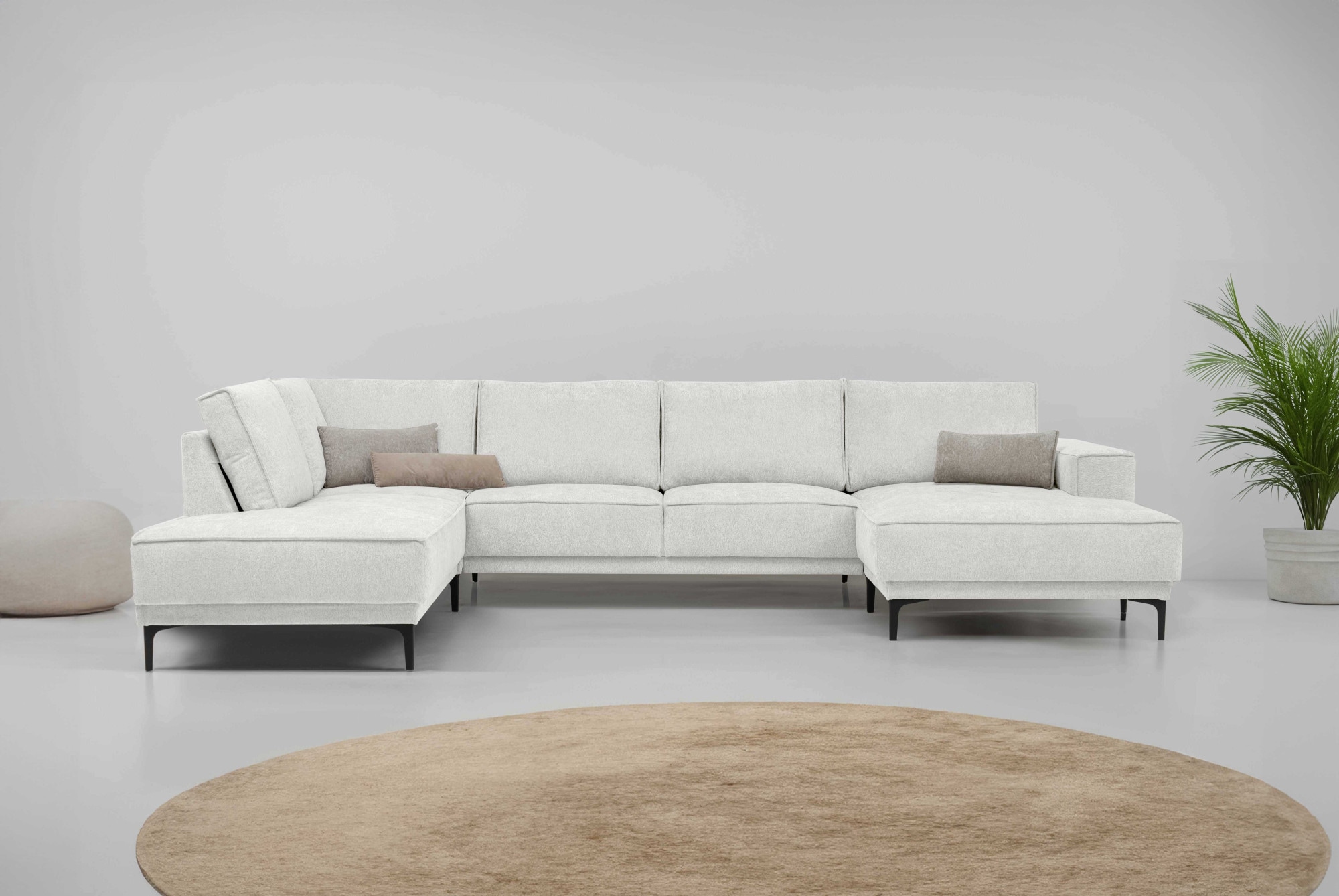 OTTO home Wohnlandschaft "XXL Sofa Oland, Struktur, Flachgewebe, Luxus-Micr günstig online kaufen