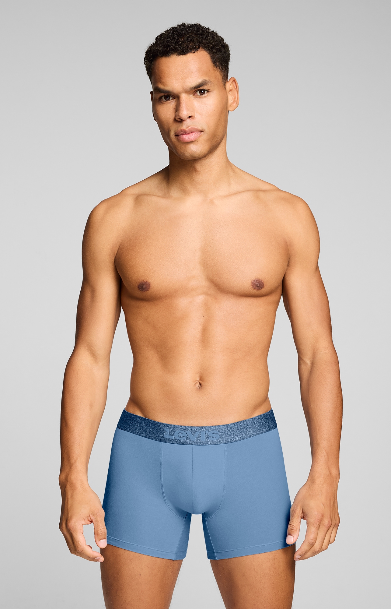 Levi's® Boxer »LEVIS MEN MEL WB BOXER BRIEF« ohne Eingriff, tonaler Logobund, elastisch, Cotton-Mix